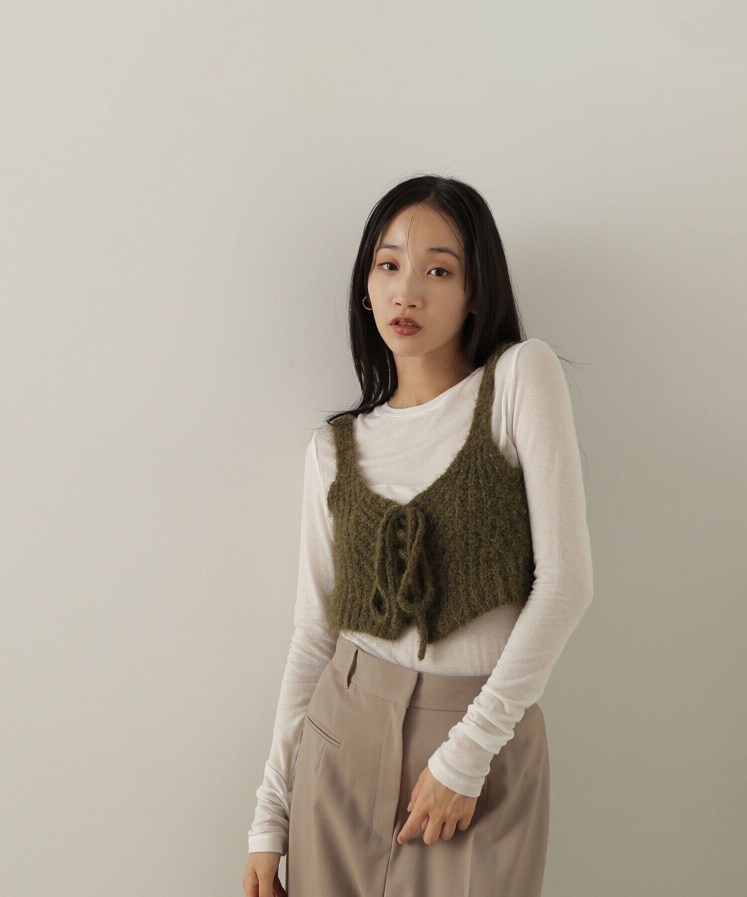  「デザインニットビスチェ」|ニット・セーター|