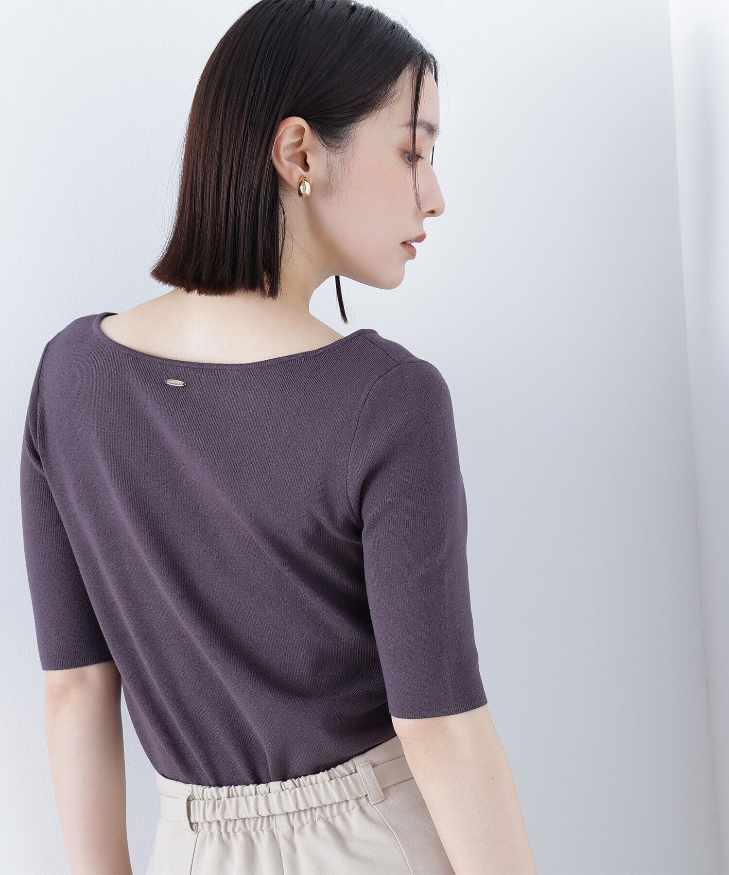  「総針ベーシックシリーズ キーネックニット」|ニット・セーター|