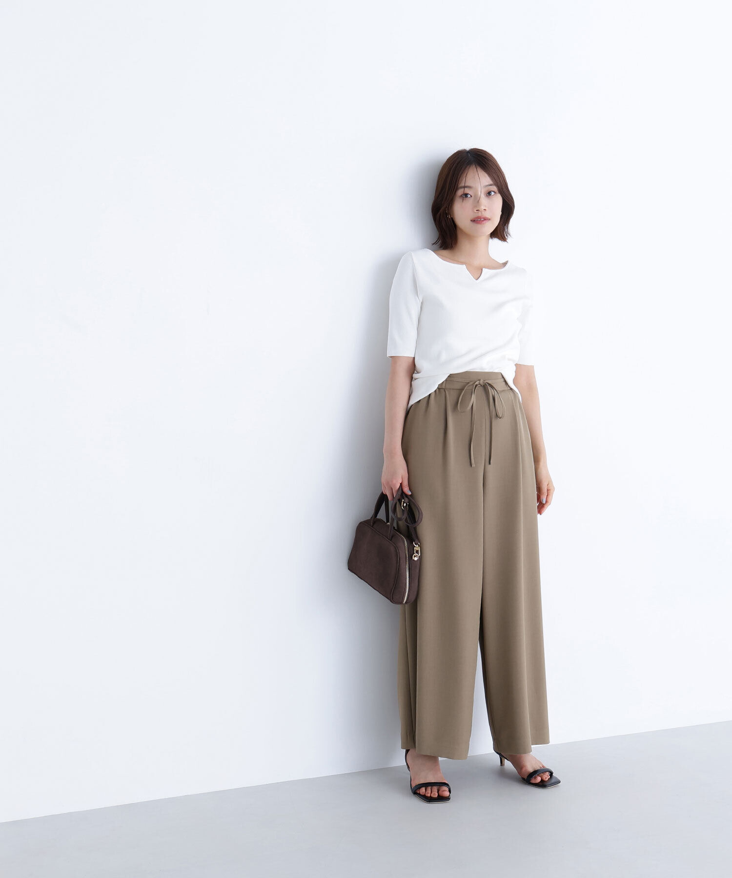  「総針ベーシックシリーズ キーネックニット」|ニット・セーター|