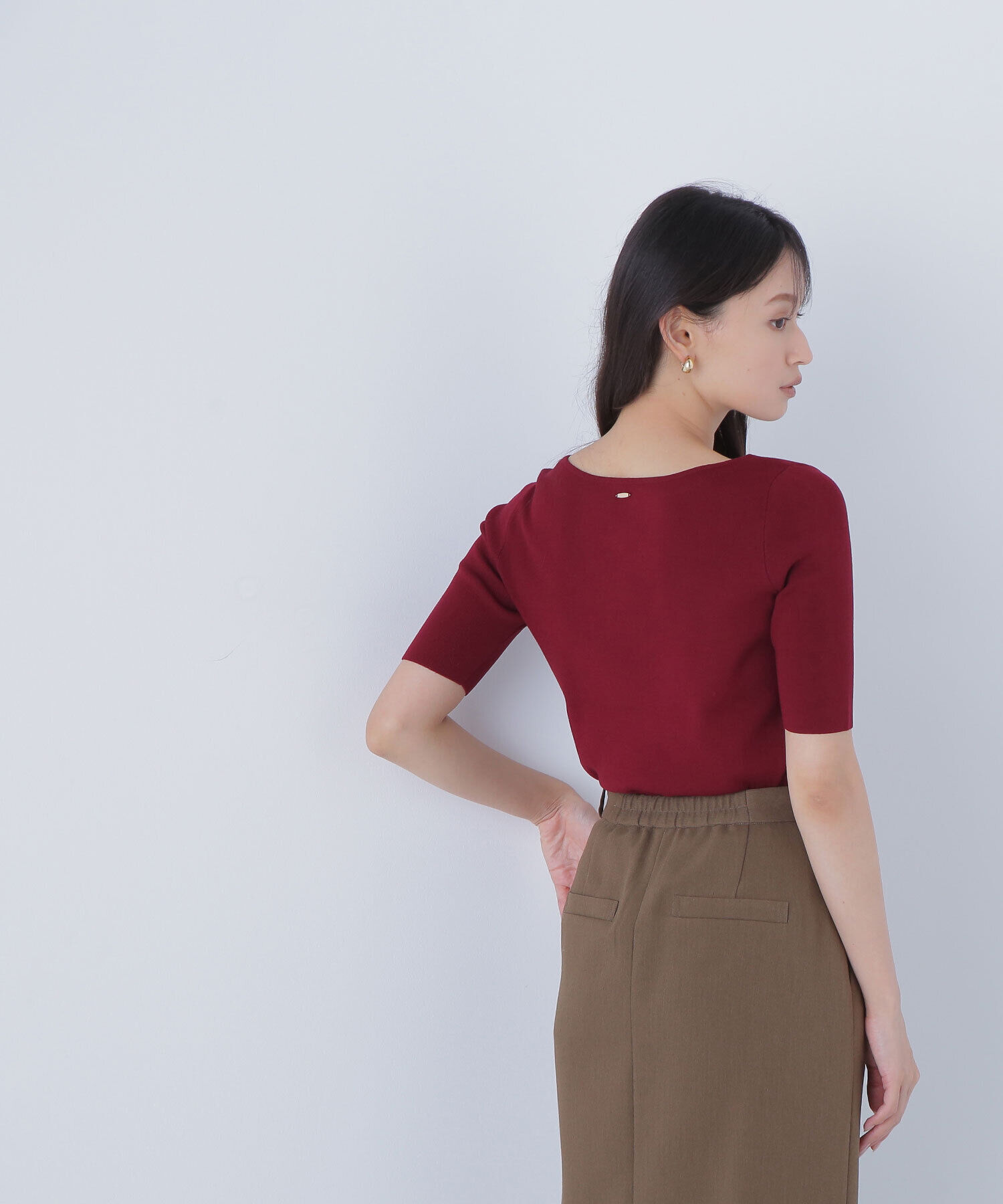  「総針ベーシックシリーズ キーネックニット」|ニット・セーター|