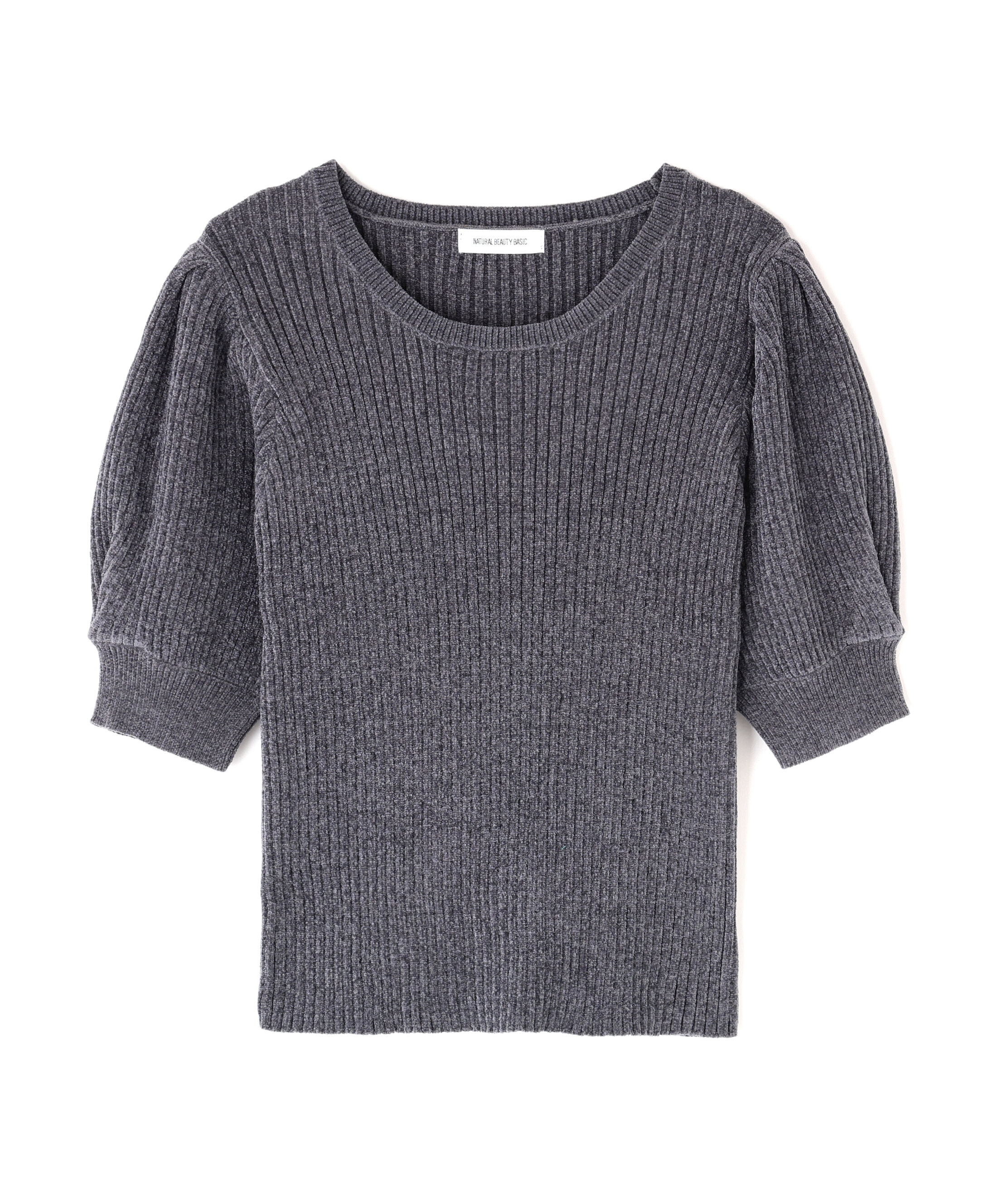  「ギャザースリーブモールニット」|ニット・セーター|