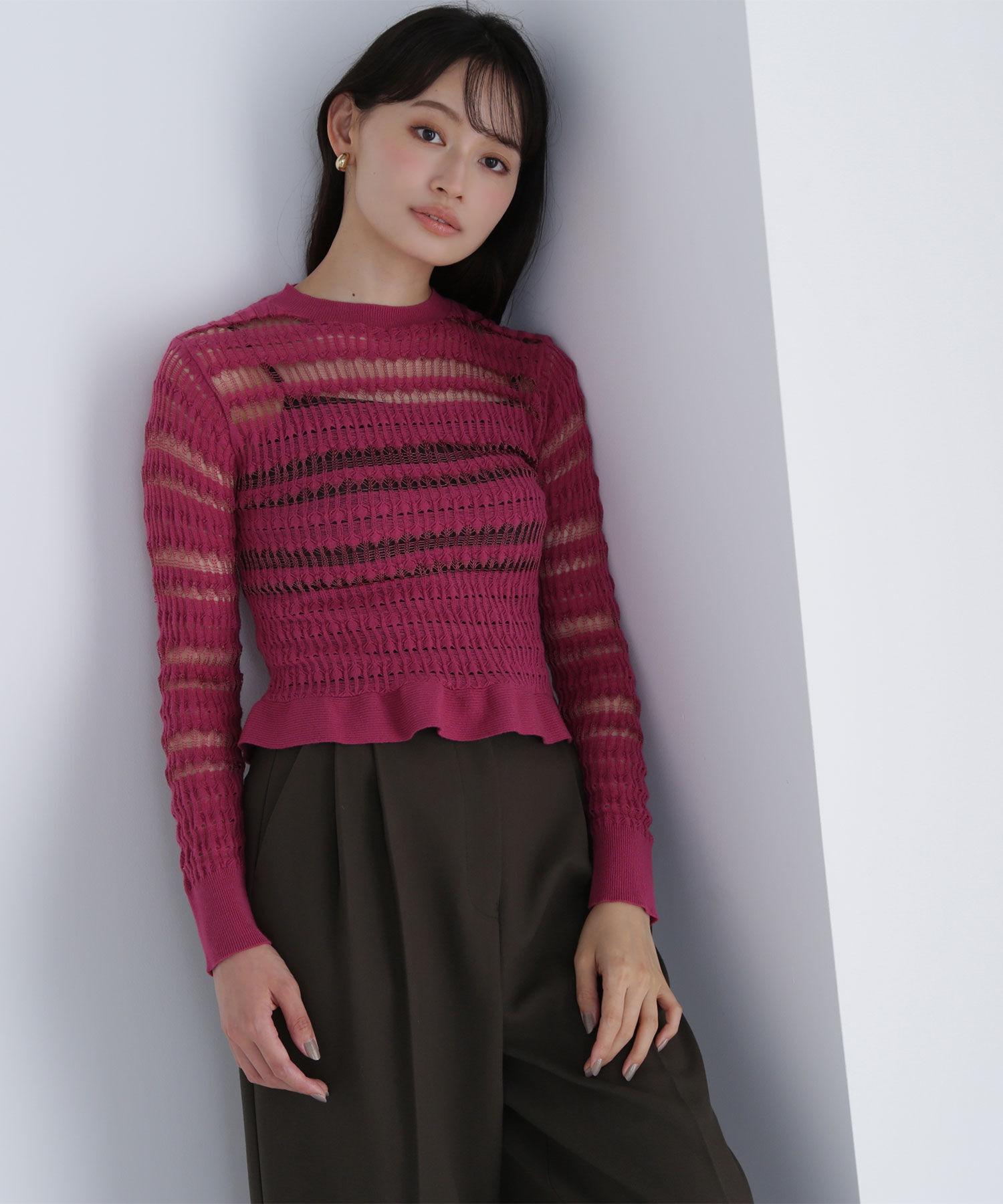  「シアークロシェニット」|ニット・セーター|