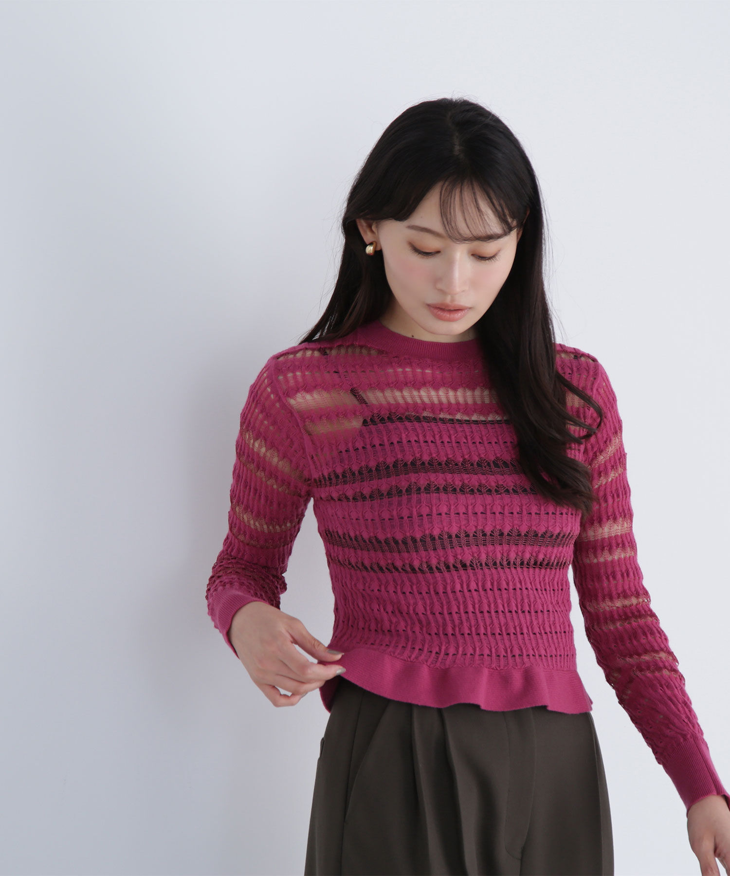  「シアークロシェニット」|ニット・セーター|