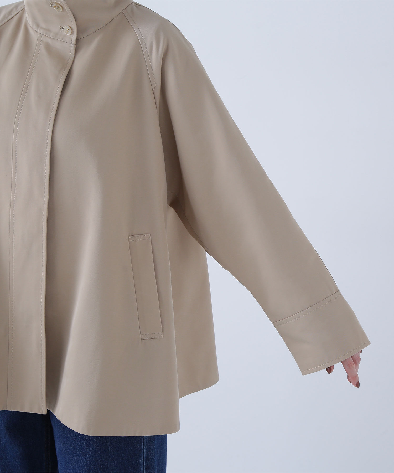  「スタンドネックテントラインブルゾン」|ブルゾン・スタジャン|