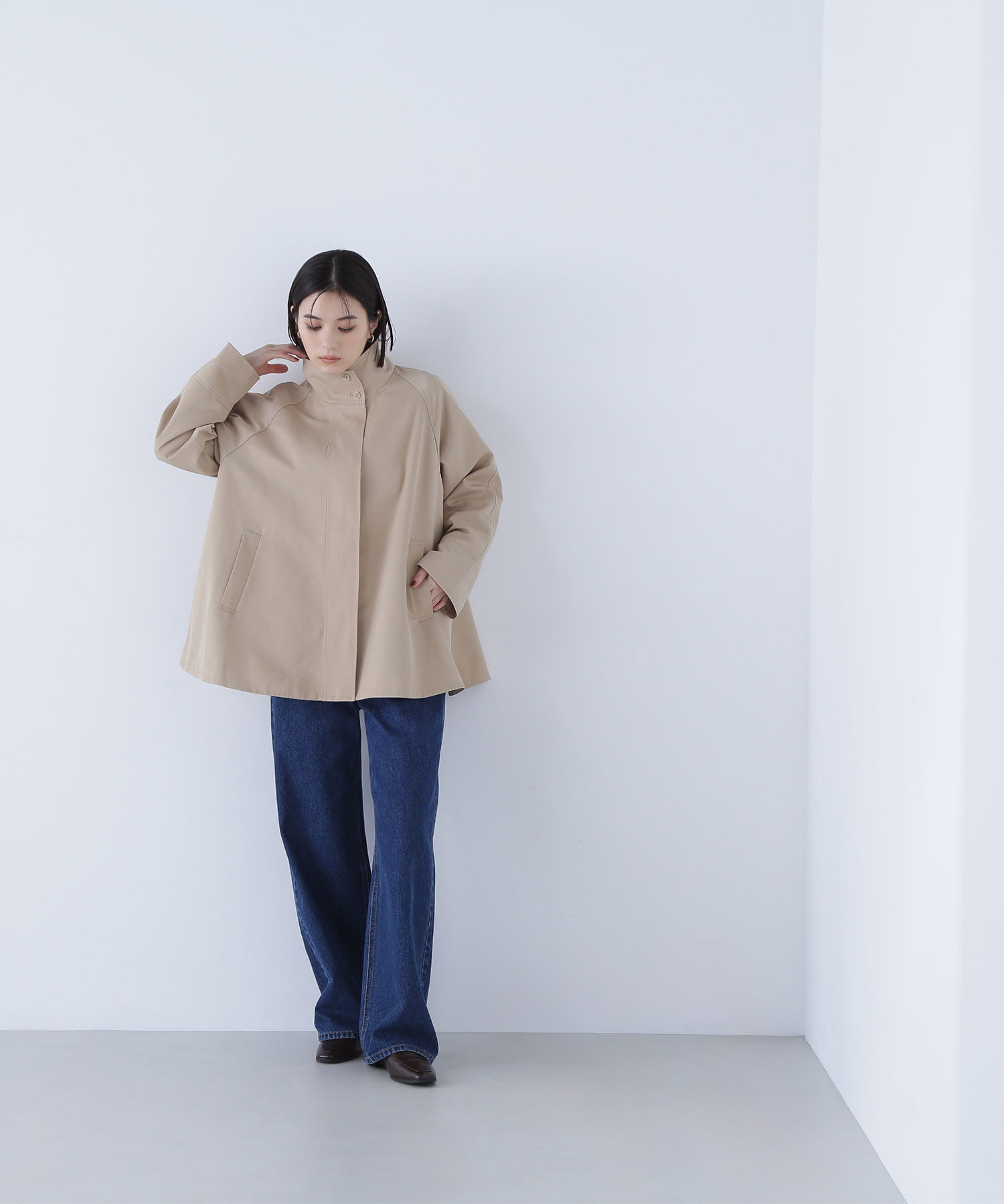  「スタンドネックテントラインブルゾン」|ブルゾン・スタジャン|