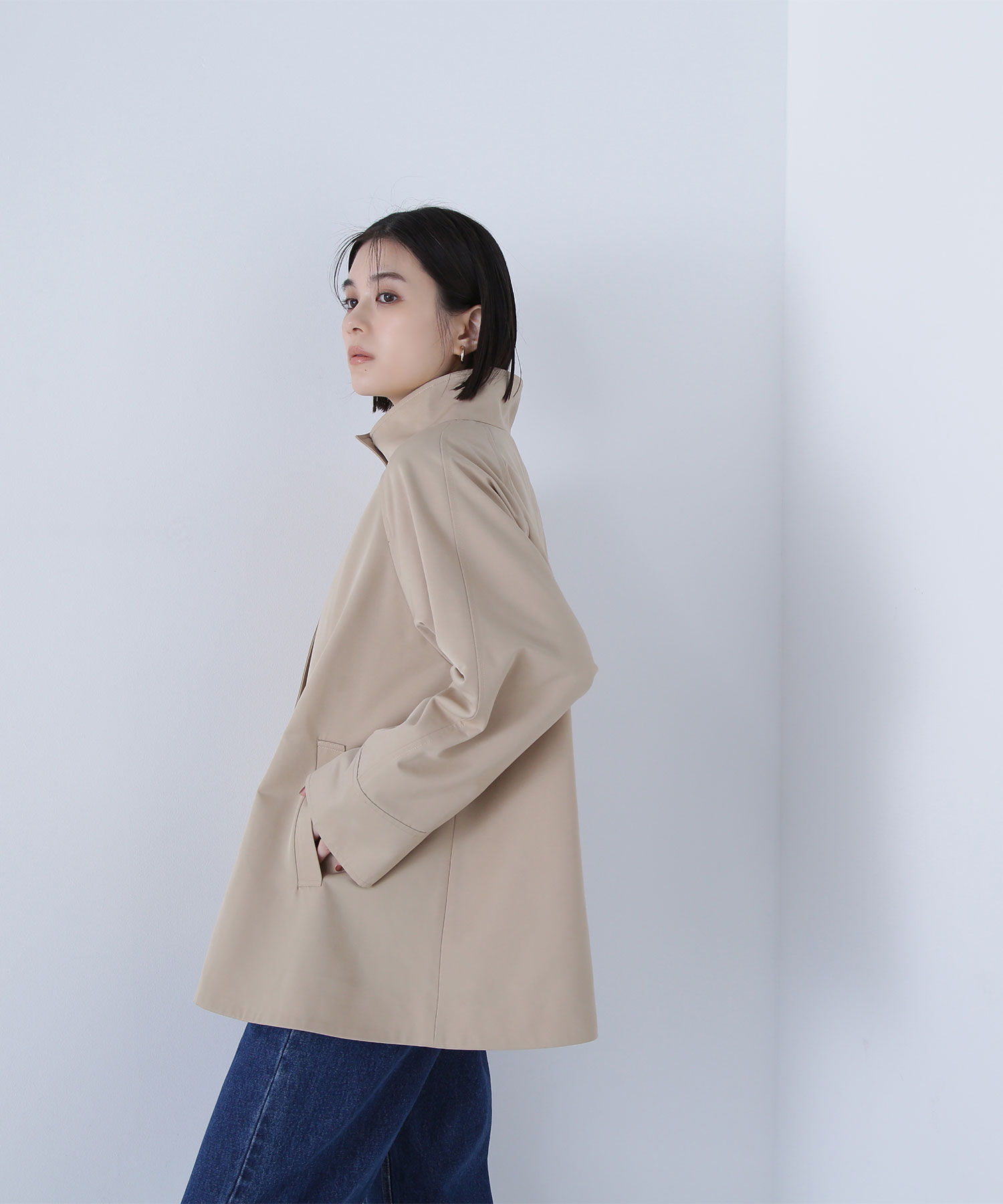  「スタンドネックテントラインブルゾン」|ブルゾン・スタジャン|