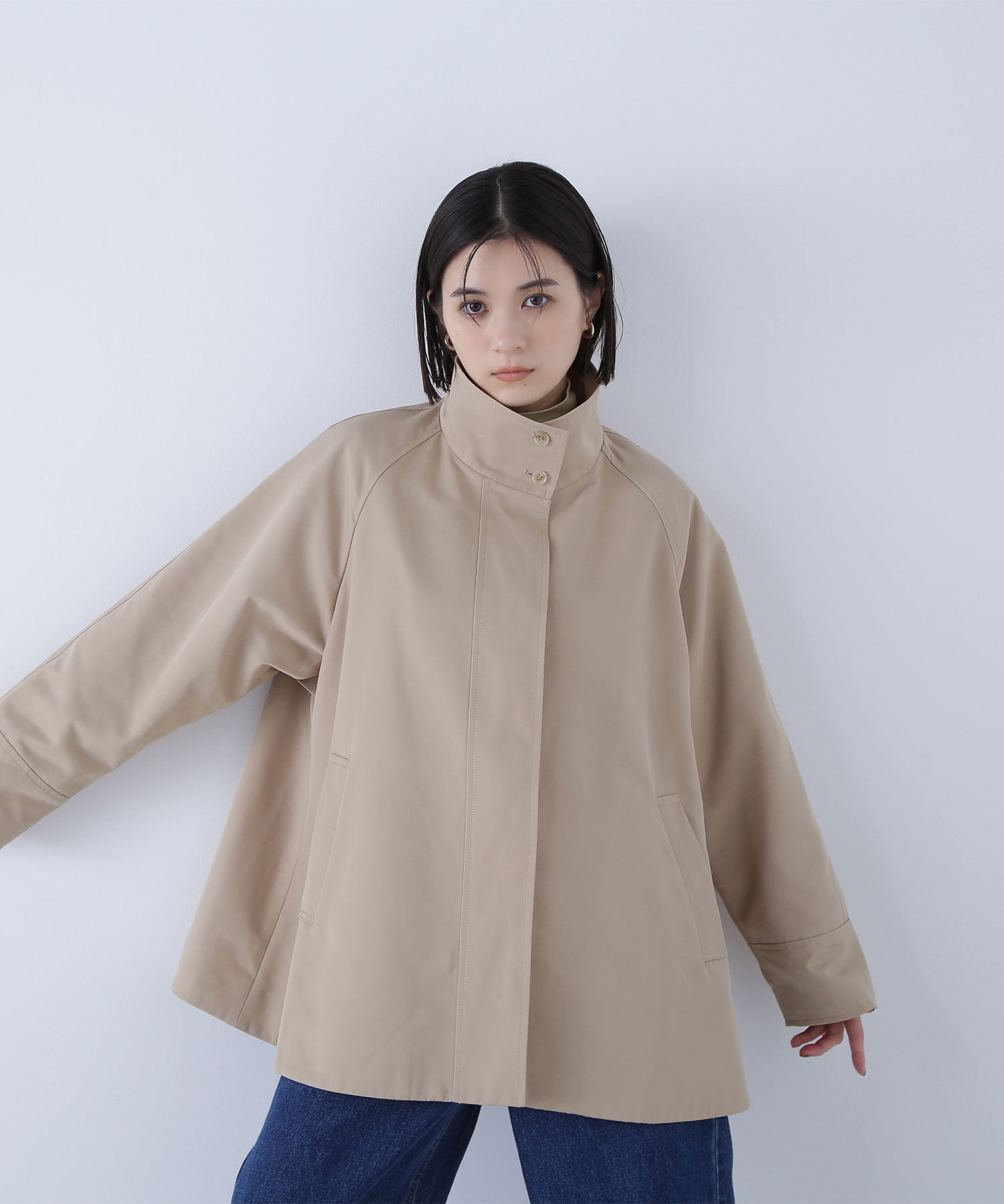  「スタンドネックテントラインブルゾン」|ブルゾン・スタジャン|