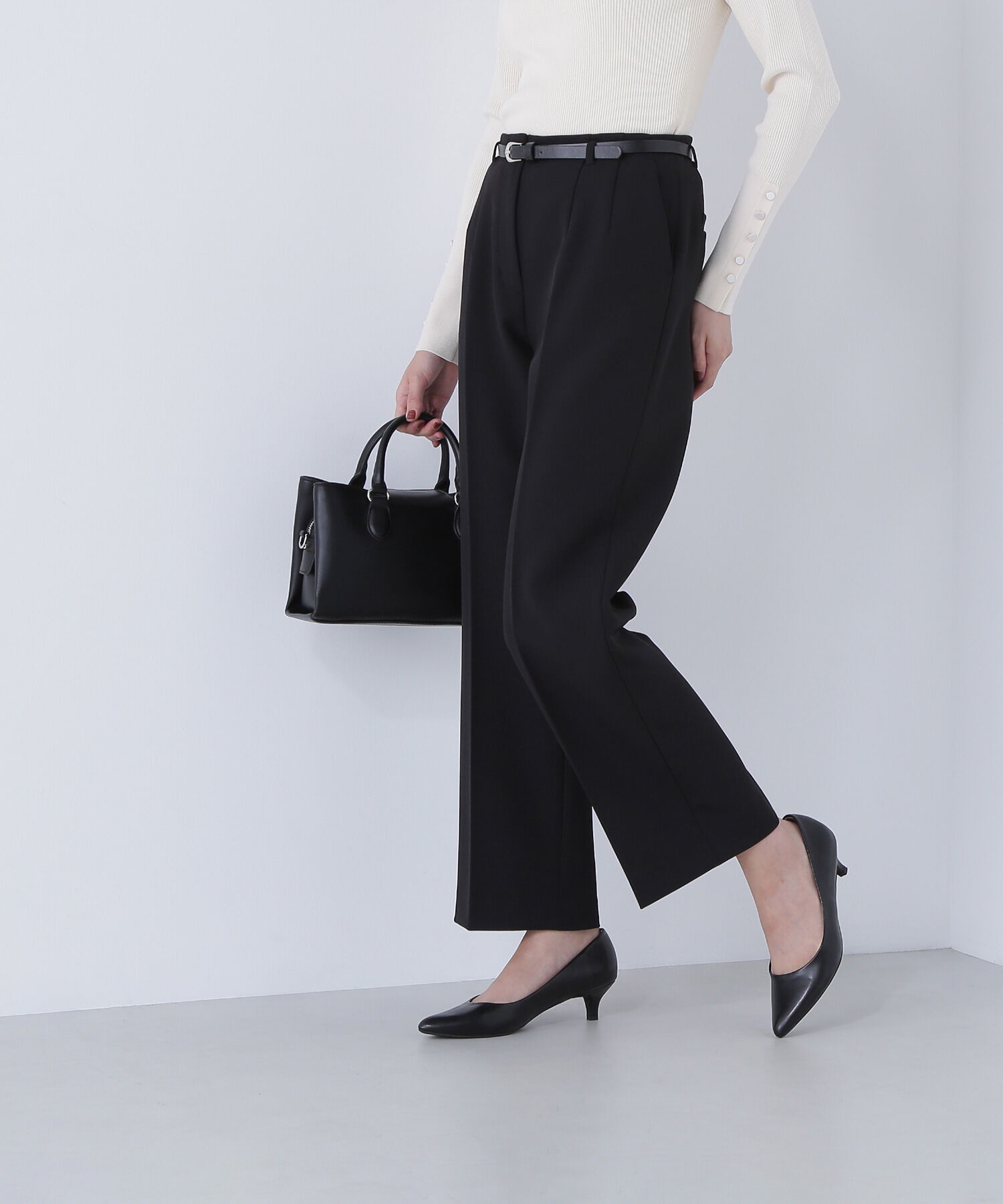  「＜骨格ストレート＞ベルト付スリムストレートパンツ」|その他|