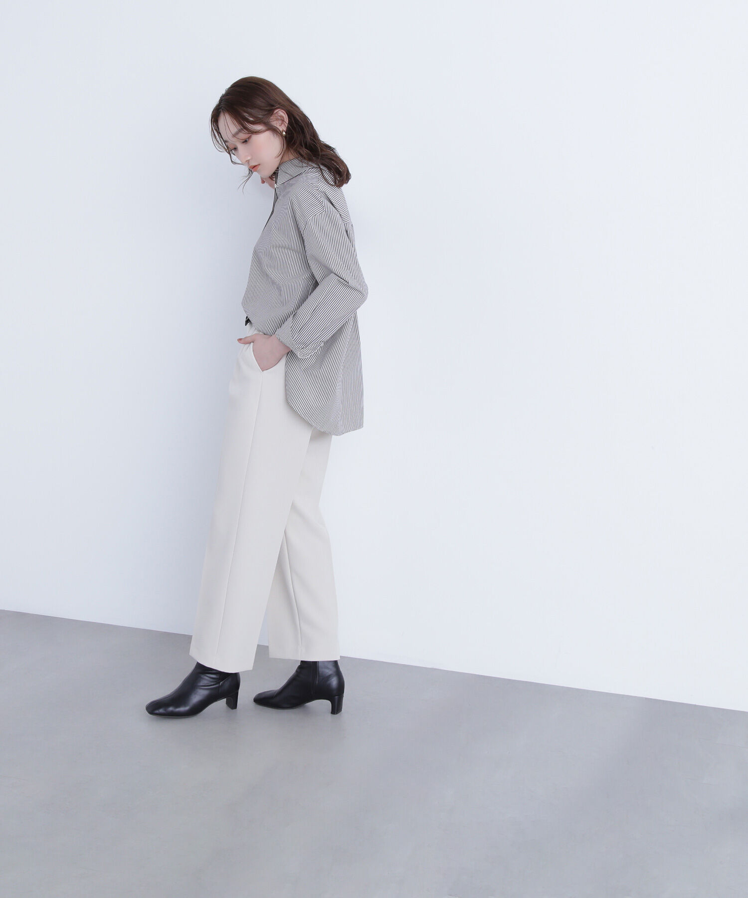  「＜骨格ストレート＞ベルト付スリムストレートパンツ」|その他|