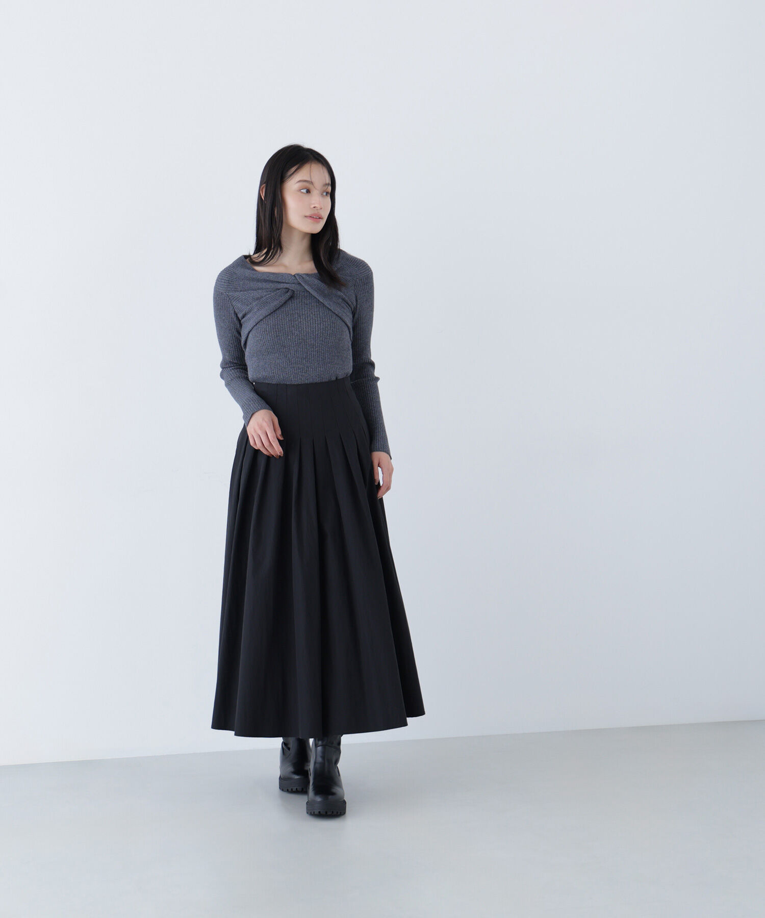  「ツイストラメリブニット」|ニット・セーター|