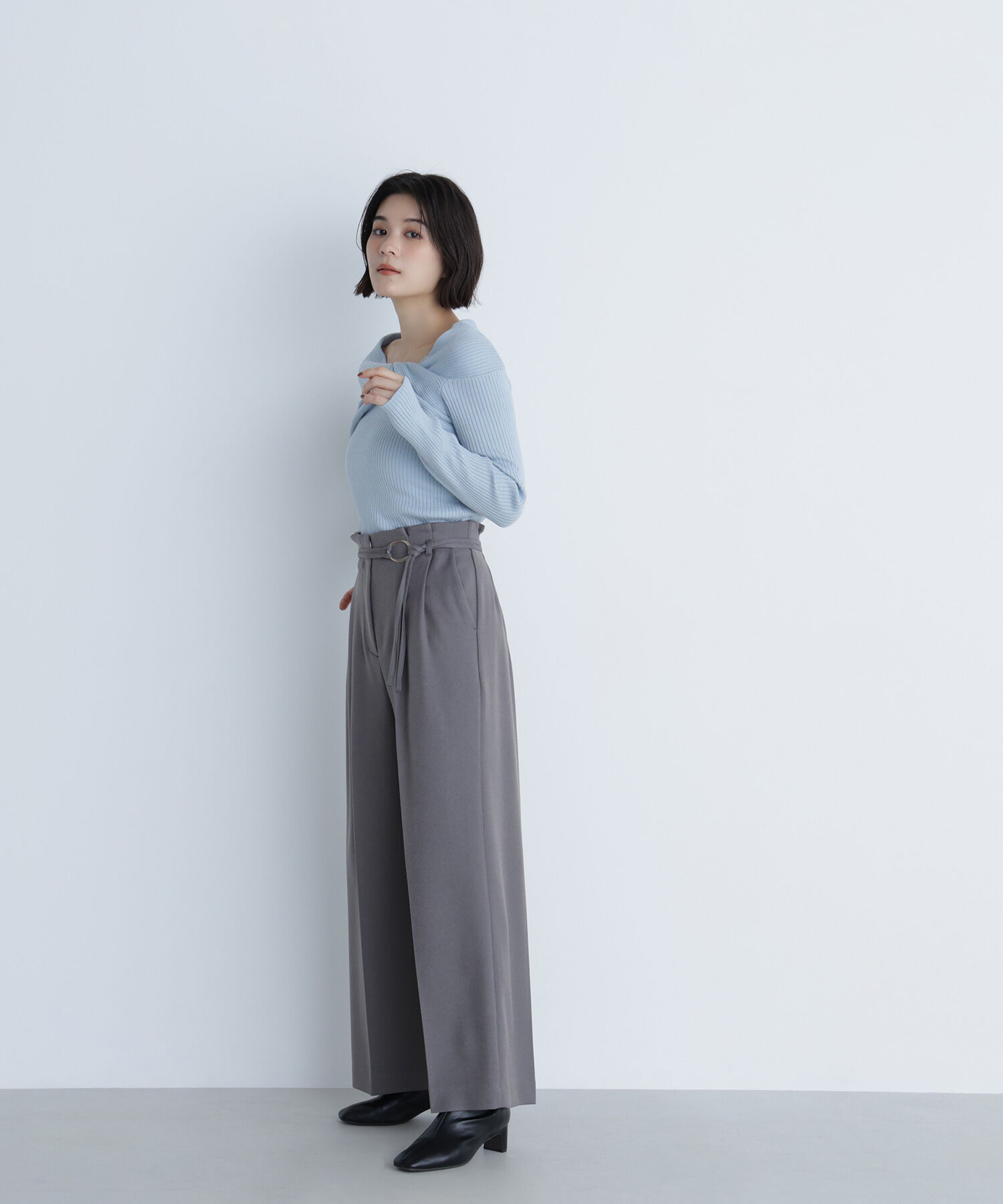  「ツイストラメリブニット」|ニット・セーター|