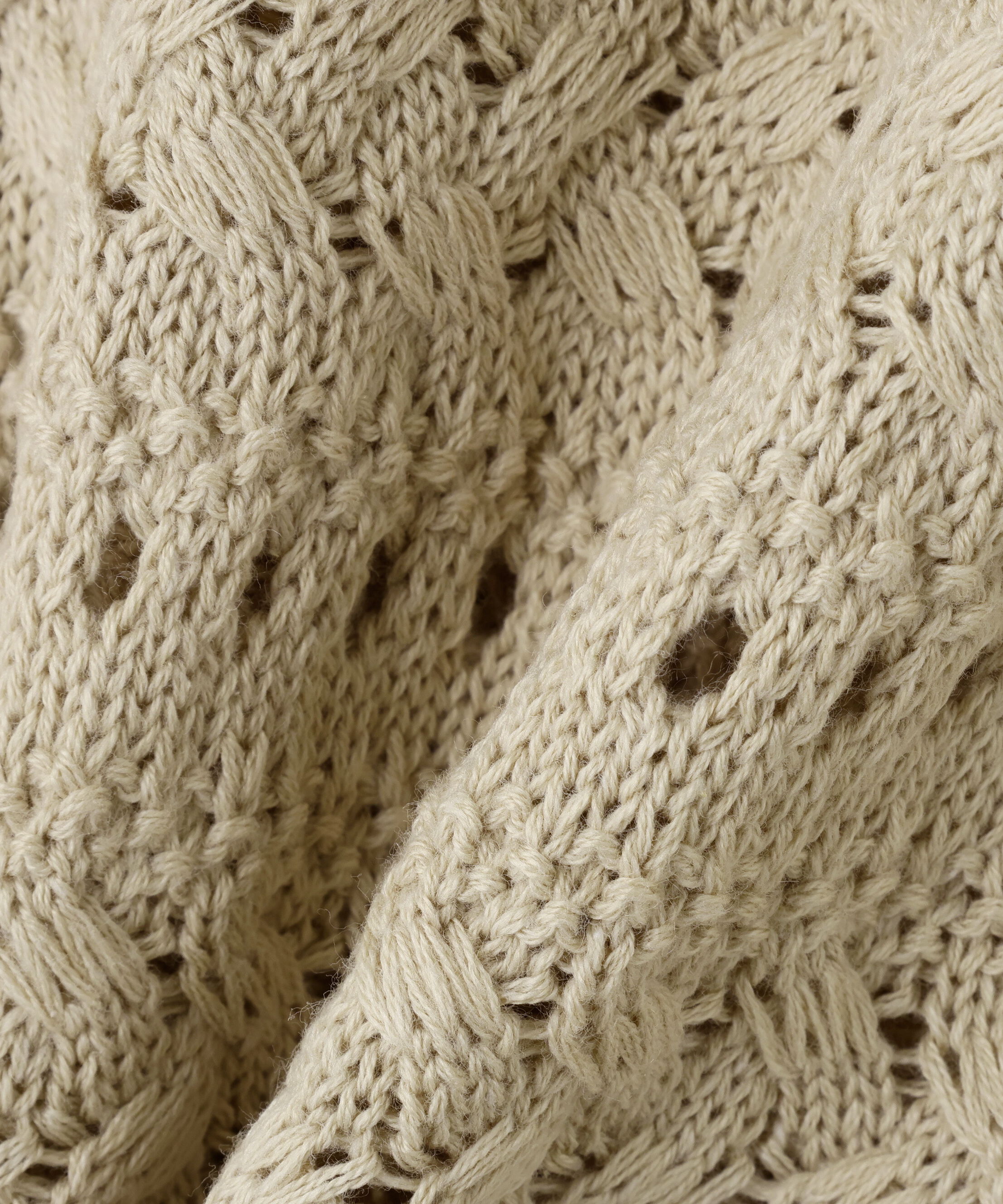  「Vネック透かし編みニット」|ニット・セーター|