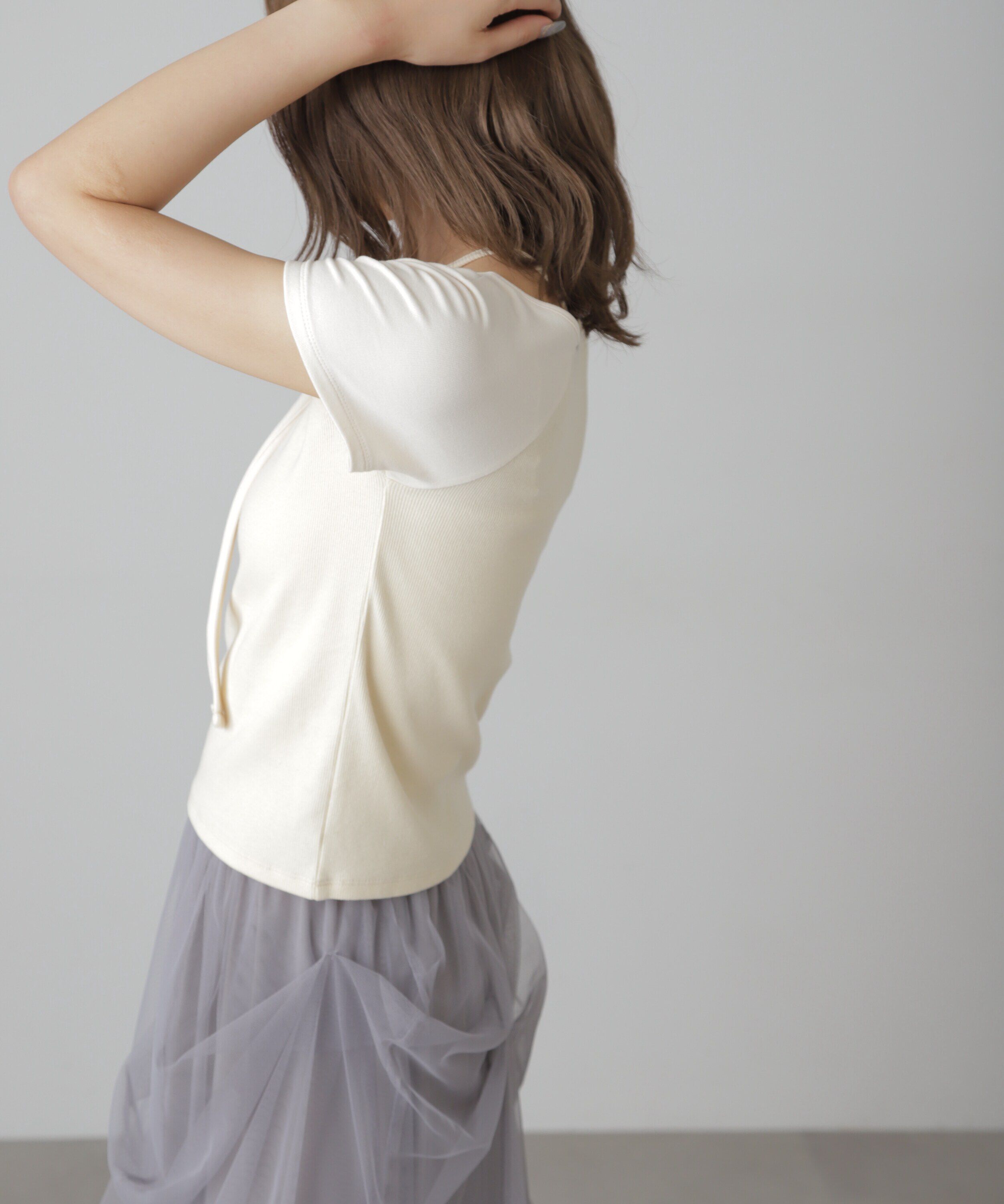  「ドッキングレイヤード風カットソー」|Tシャツ・カットソー|