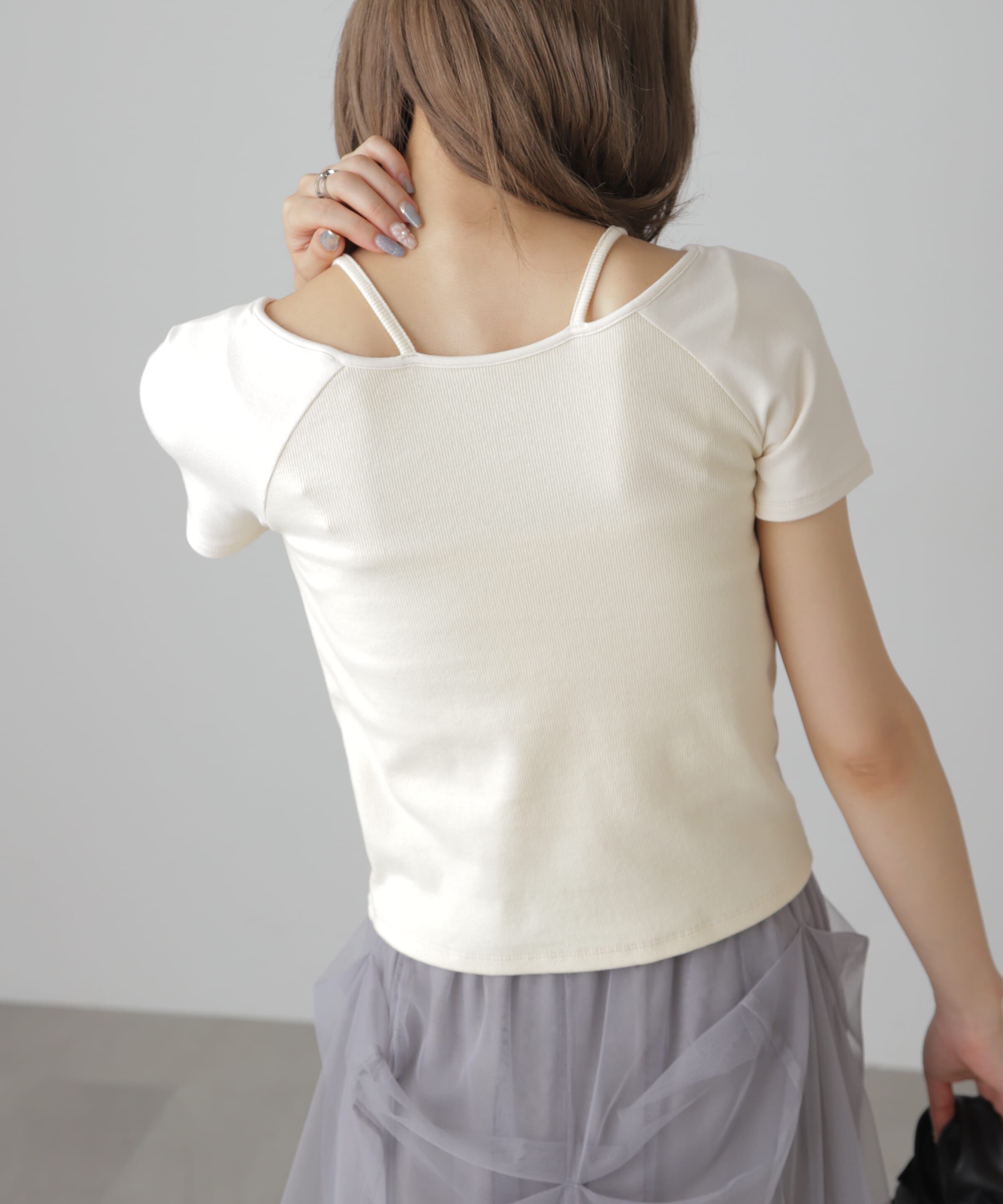  「ドッキングレイヤード風カットソー」|Tシャツ・カットソー|