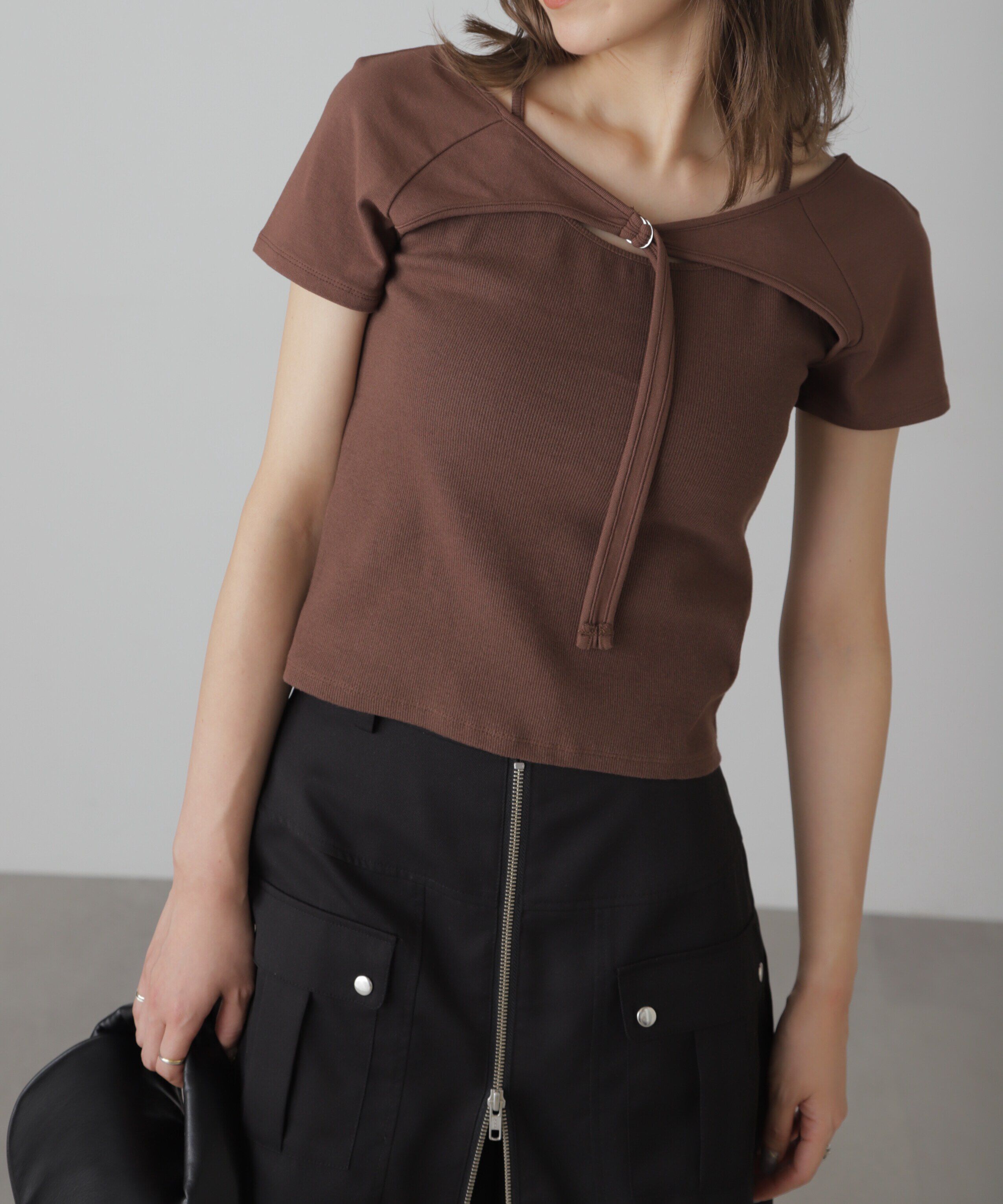  「ドッキングレイヤード風カットソー」|Tシャツ・カットソー|