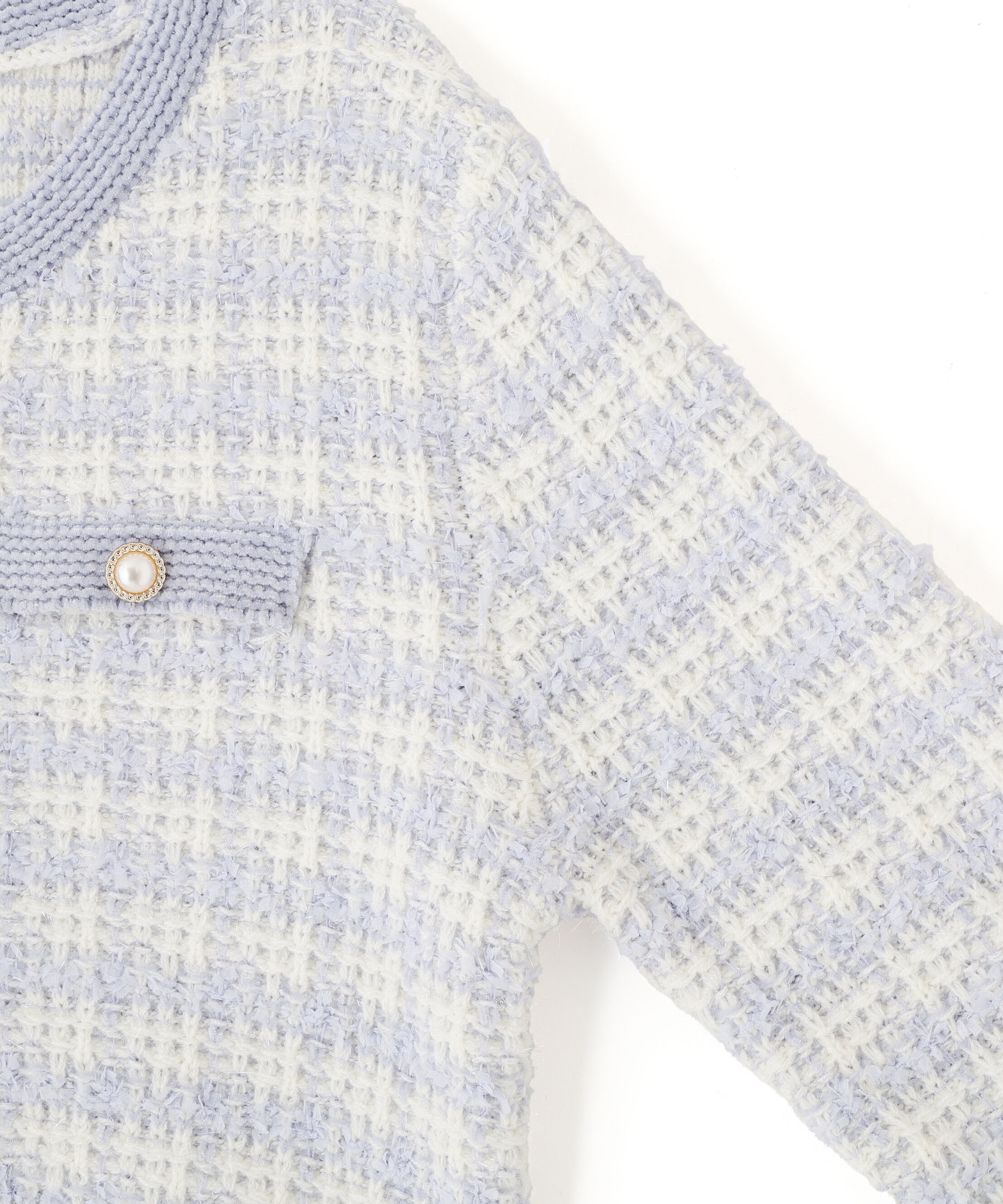  「ラメミックスツィードニットジャケット」|ニット・セーター|