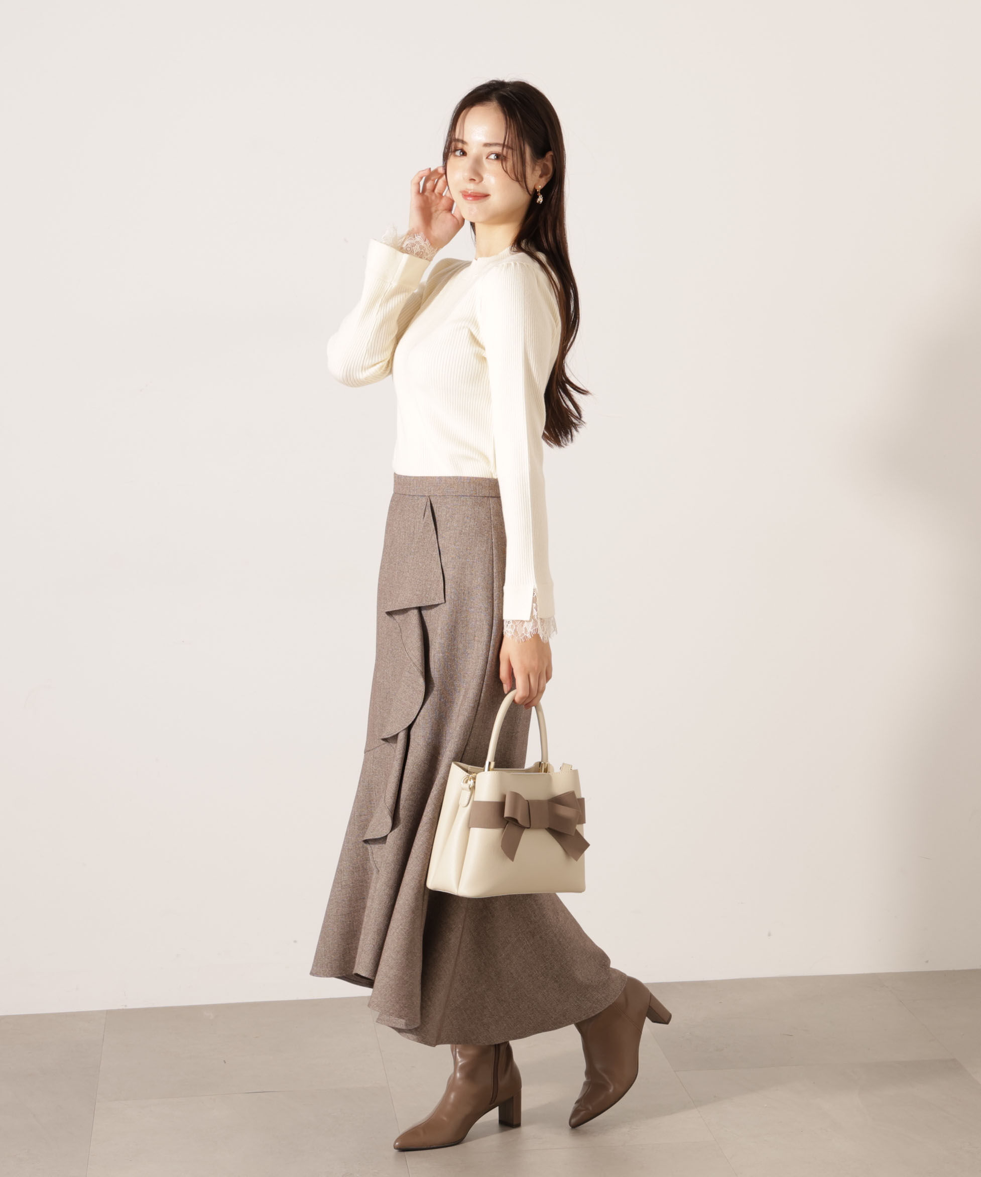 PROPORTION BODY DRESSING「ラッフルディテールスカート　25AW」|スカート|