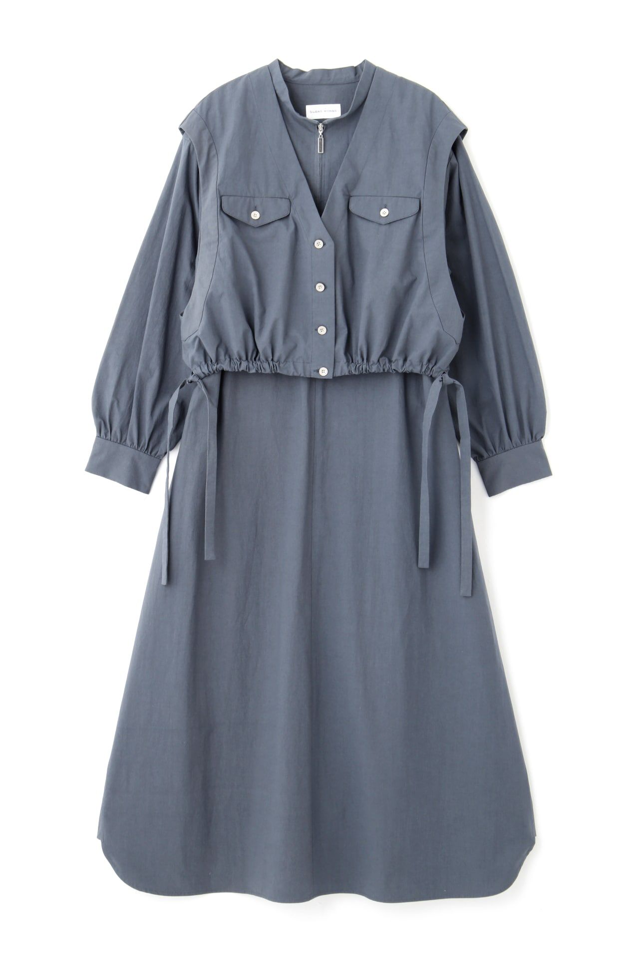  「◆コットンワッシャー2WAYジレセットワンピース」|ワンピース|