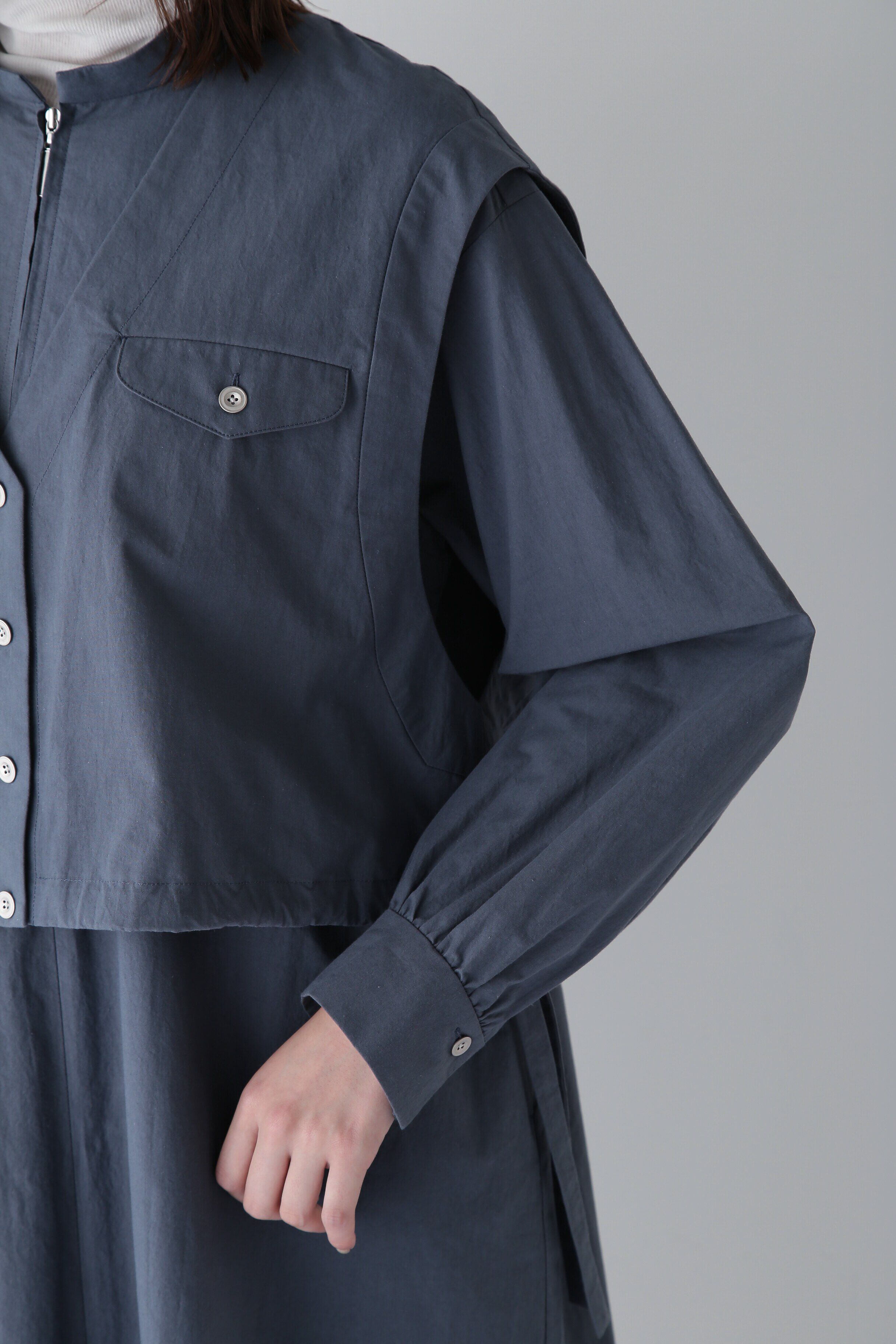  「◆コットンワッシャー2WAYジレセットワンピース」|ワンピース|