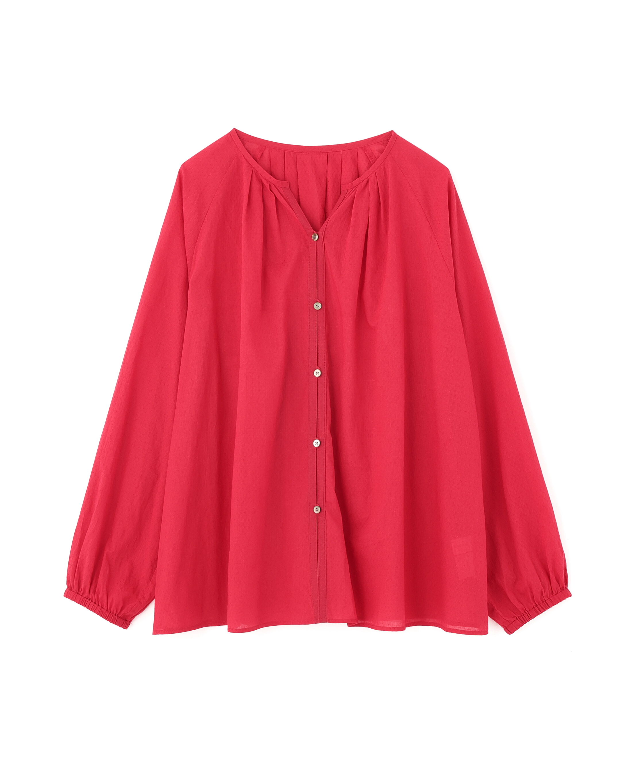  「◆ダイヤドットギャザーブラウス」|シャツ・ブラウス|