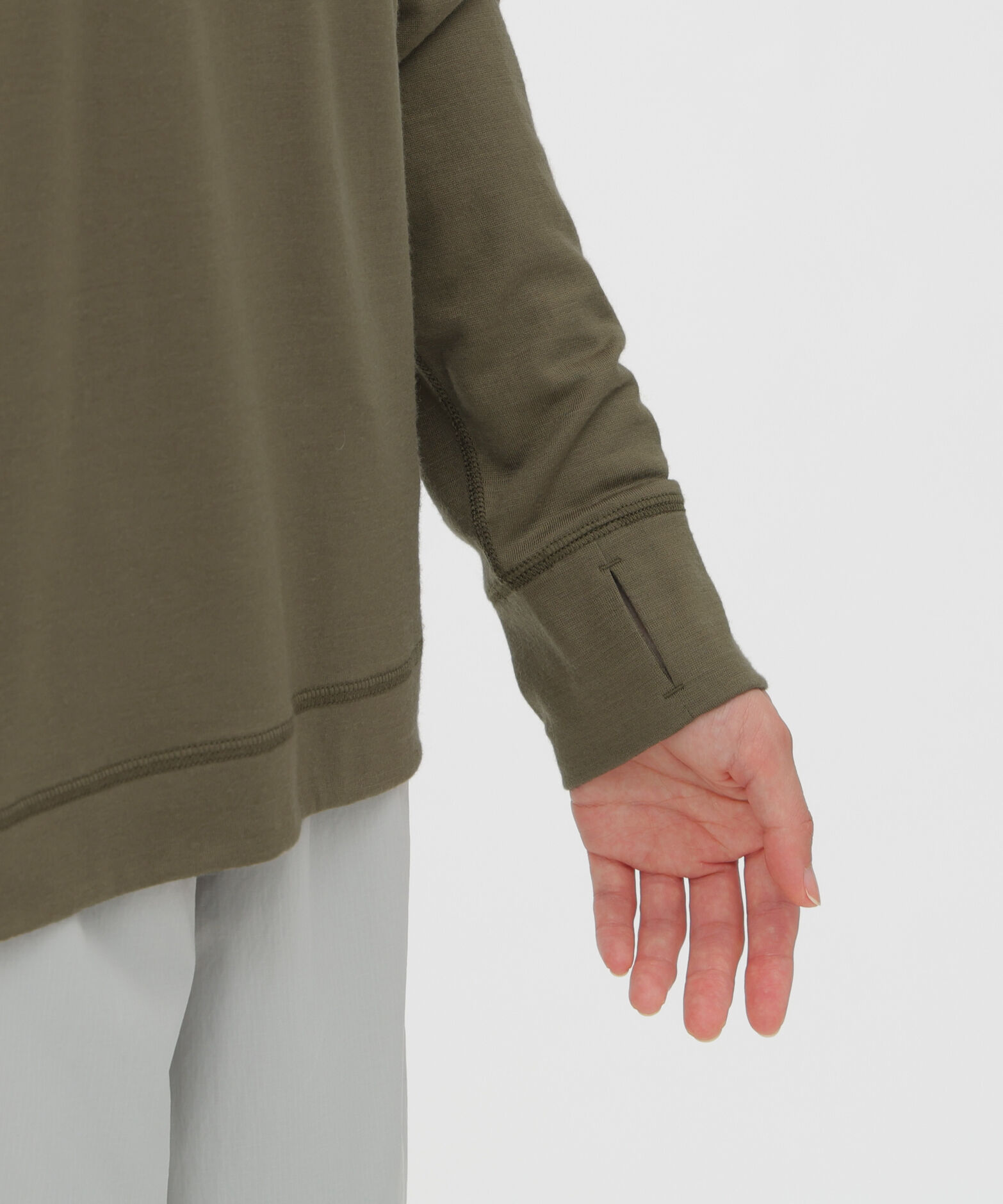  「FINEGAUGE WASHABLE WOOL JERSEY TOP」|Tシャツ・カットソー|