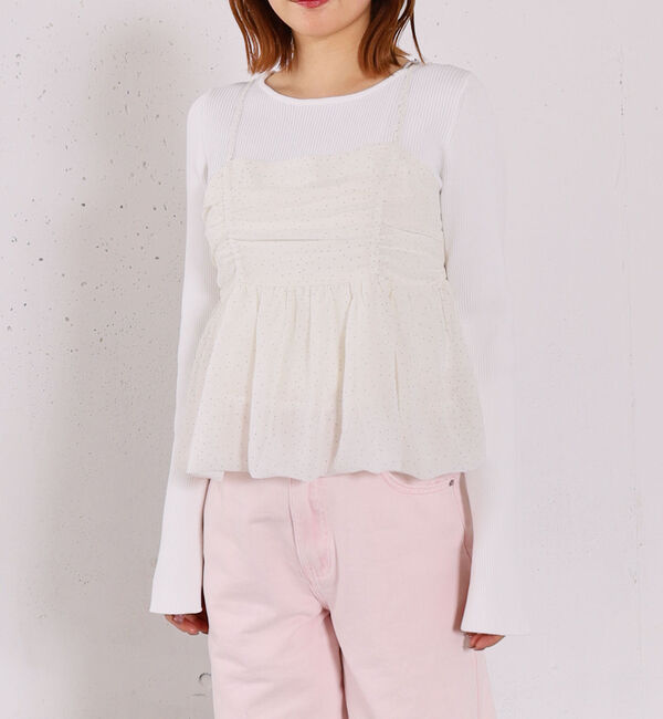 archives「アソートバルーンビスチェ&times;リブニットプルオーバーＳＥＴ」|カーディガン|OFF WHITE