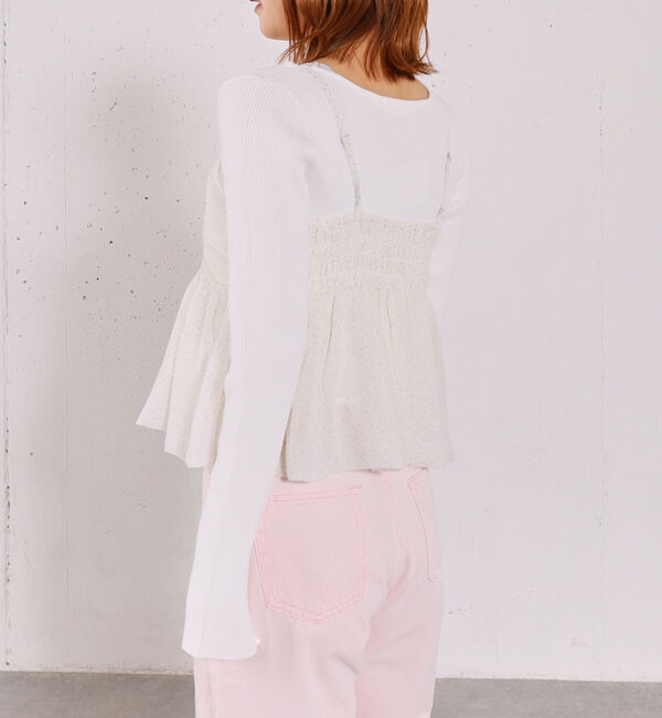 archives「アソートバルーンビスチェ&times;リブニットプルオーバーＳＥＴ」|カーディガン|