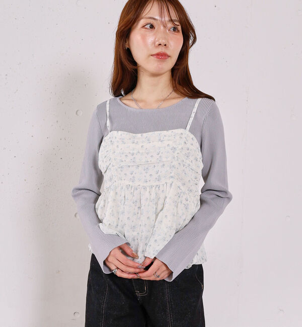 archives「アソートバルーンビスチェ&times;リブニットプルオーバーＳＥＴ」|カーディガン|