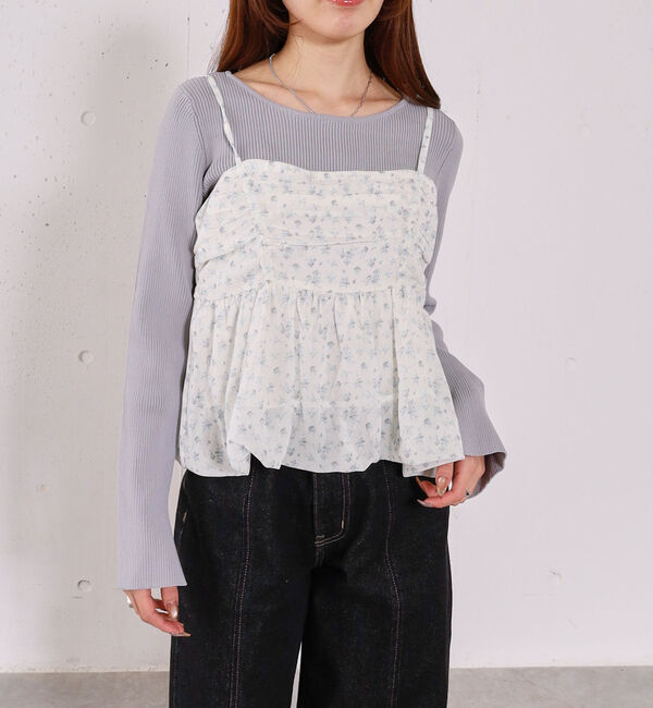 archives「アソートバルーンビスチェ&times;リブニットプルオーバーＳＥＴ」|カーディガン|