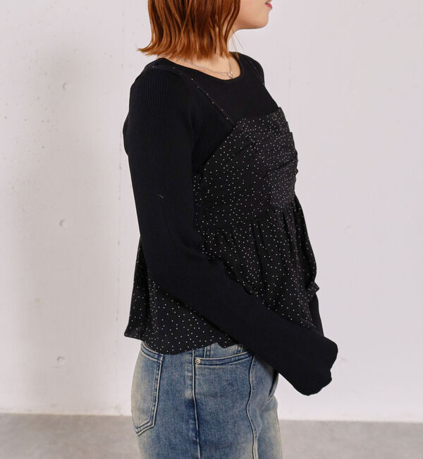 archives「アソートバルーンビスチェ&times;リブニットプルオーバーＳＥＴ」|カーディガン|