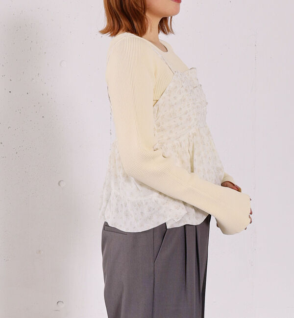 archives「アソートバルーンビスチェ&times;リブニットプルオーバーＳＥＴ」|カーディガン|