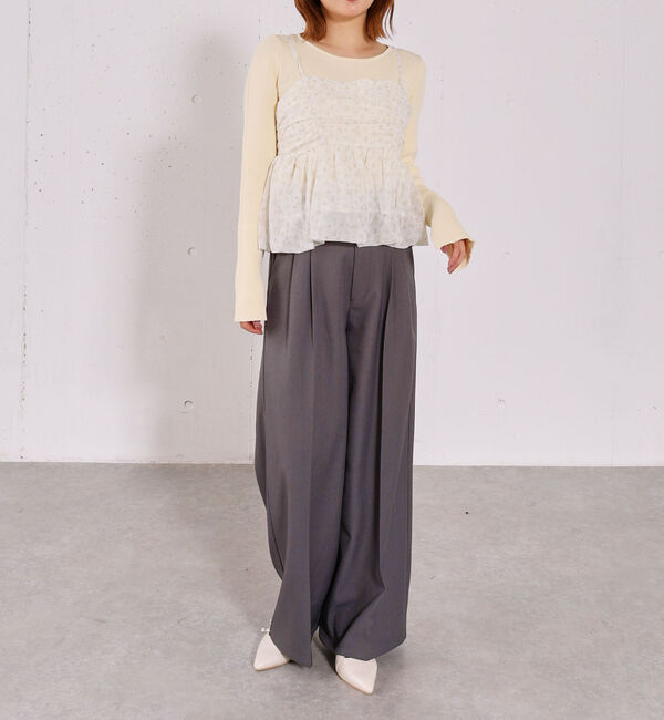 archives「アソートバルーンビスチェ&times;リブニットプルオーバーＳＥＴ」|カーディガン|