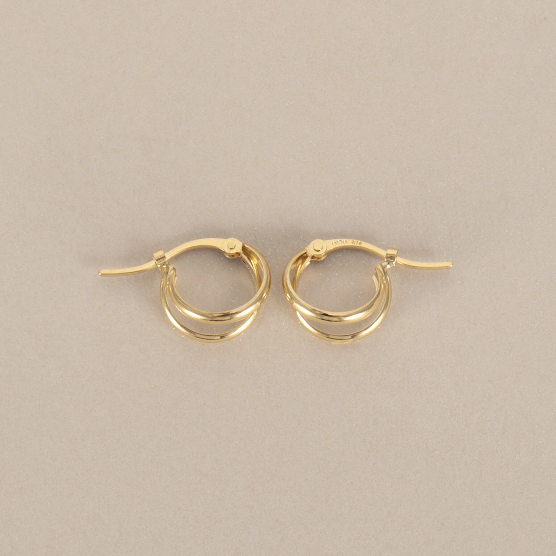 COCOSHNIK「K18甲丸スプリット フープピアス」|ピアス|