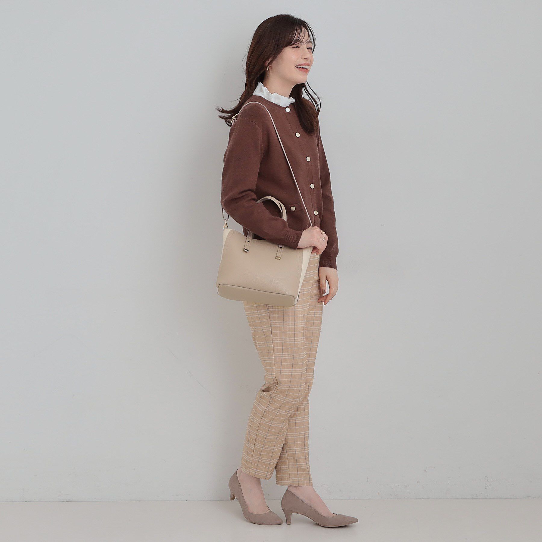 SHOO･LA･RUE「【軽量/2WAY】ハンドル金具 配色トートバッグ」|トートバッグ|