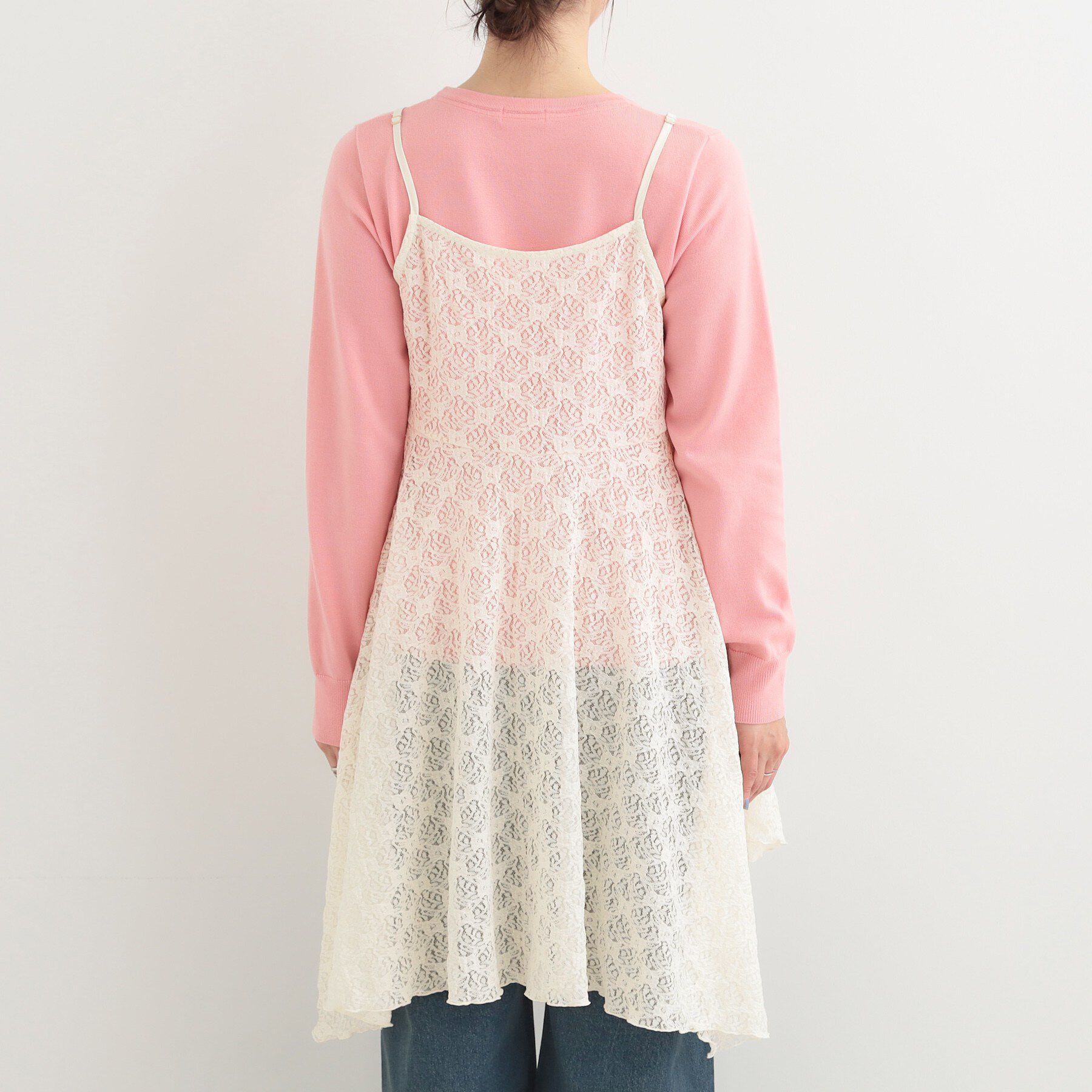 SHOO･LA･RUE「【前後2WAYネック】レイヤードスタイルにおすすめ レースキャミチュニック」|チュニック|