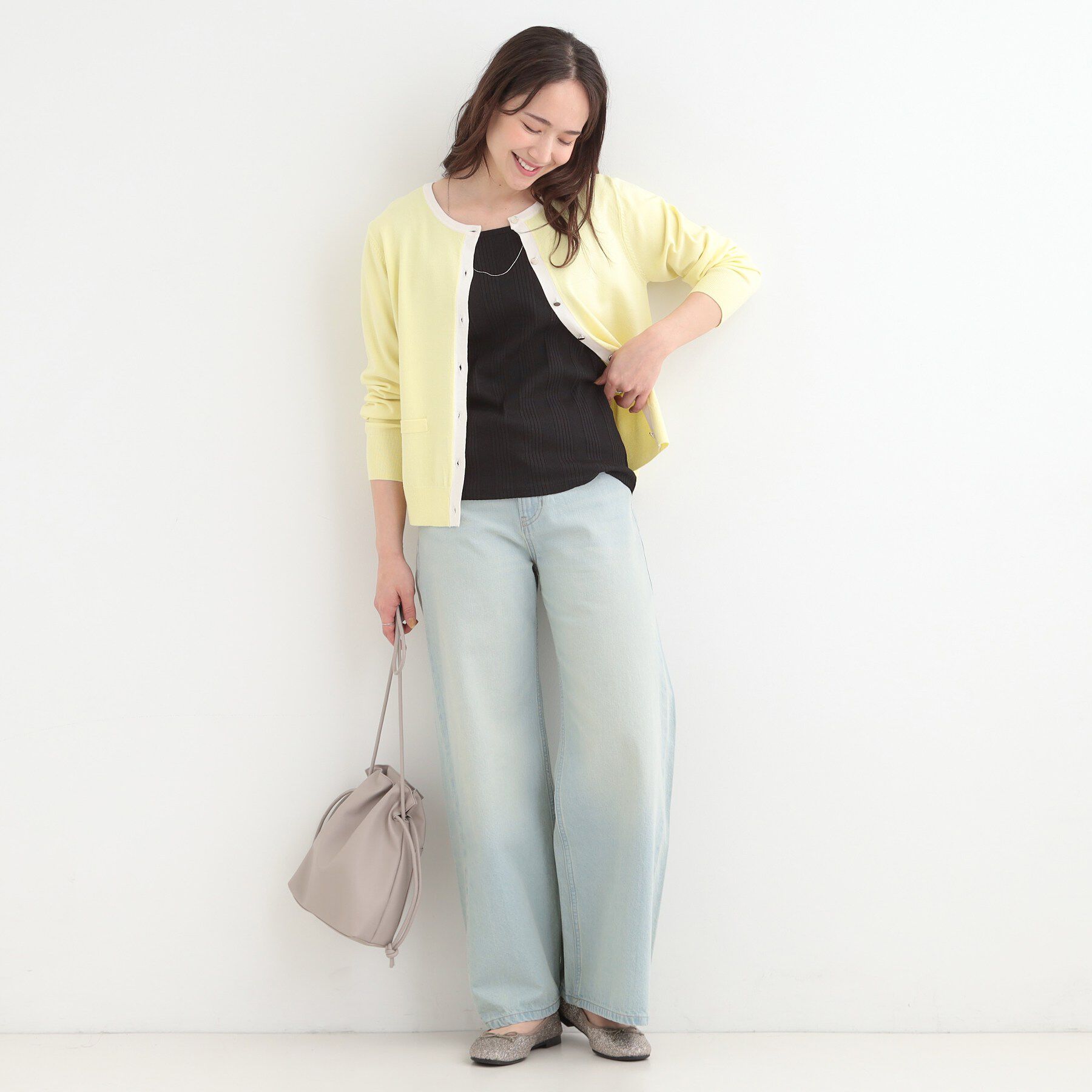 SHOO･LA･RUE「【前後2WAY/S-LL】毎日のお供に ランダムテレコタンクトップ」|キャミソール|