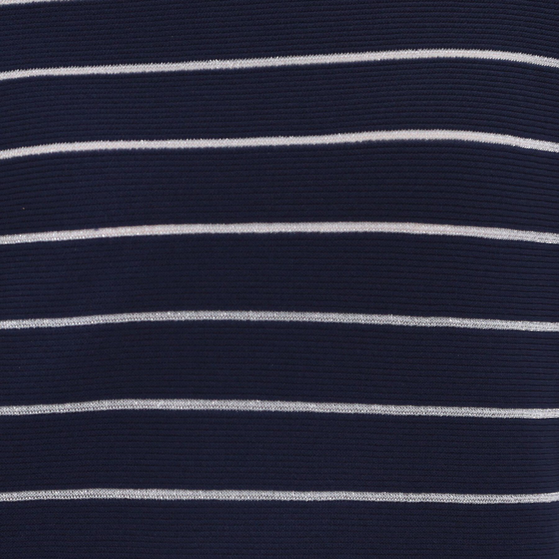 SHOO･LA･RUE「【洗える】デコルテがきれいに見えるVネックラメボーダーニット」|ニット・セーター|