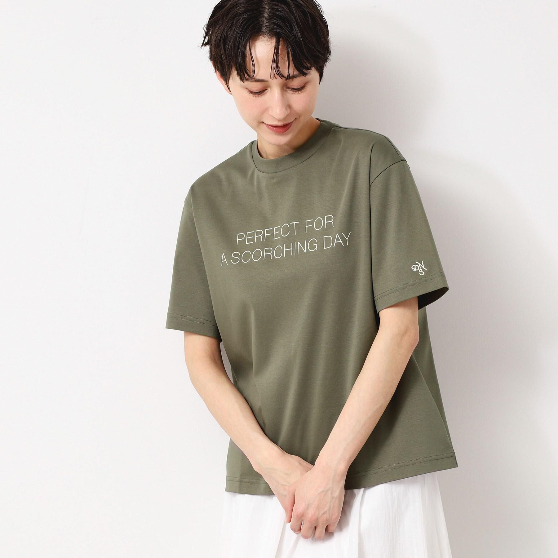 Dessin「【ユニセックス／抗菌防臭／洗える】コットンロゴTシャツ」|Tシャツ・カットソー|カーキ(027)