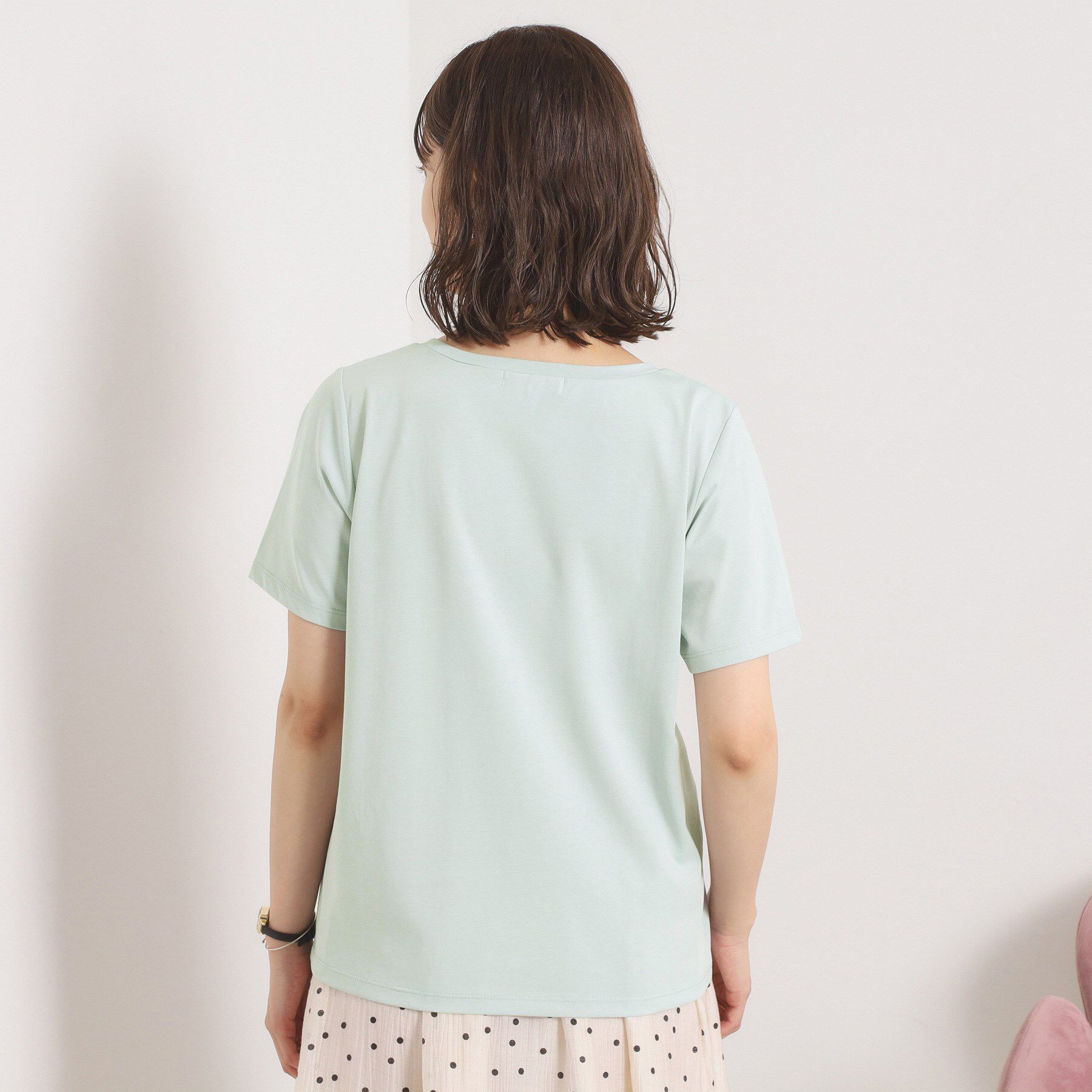 ITS&rsquo;DEMO「【接触冷感／洗濯機OK】フロッキープリントTシャツ」|Tシャツ・カットソー|