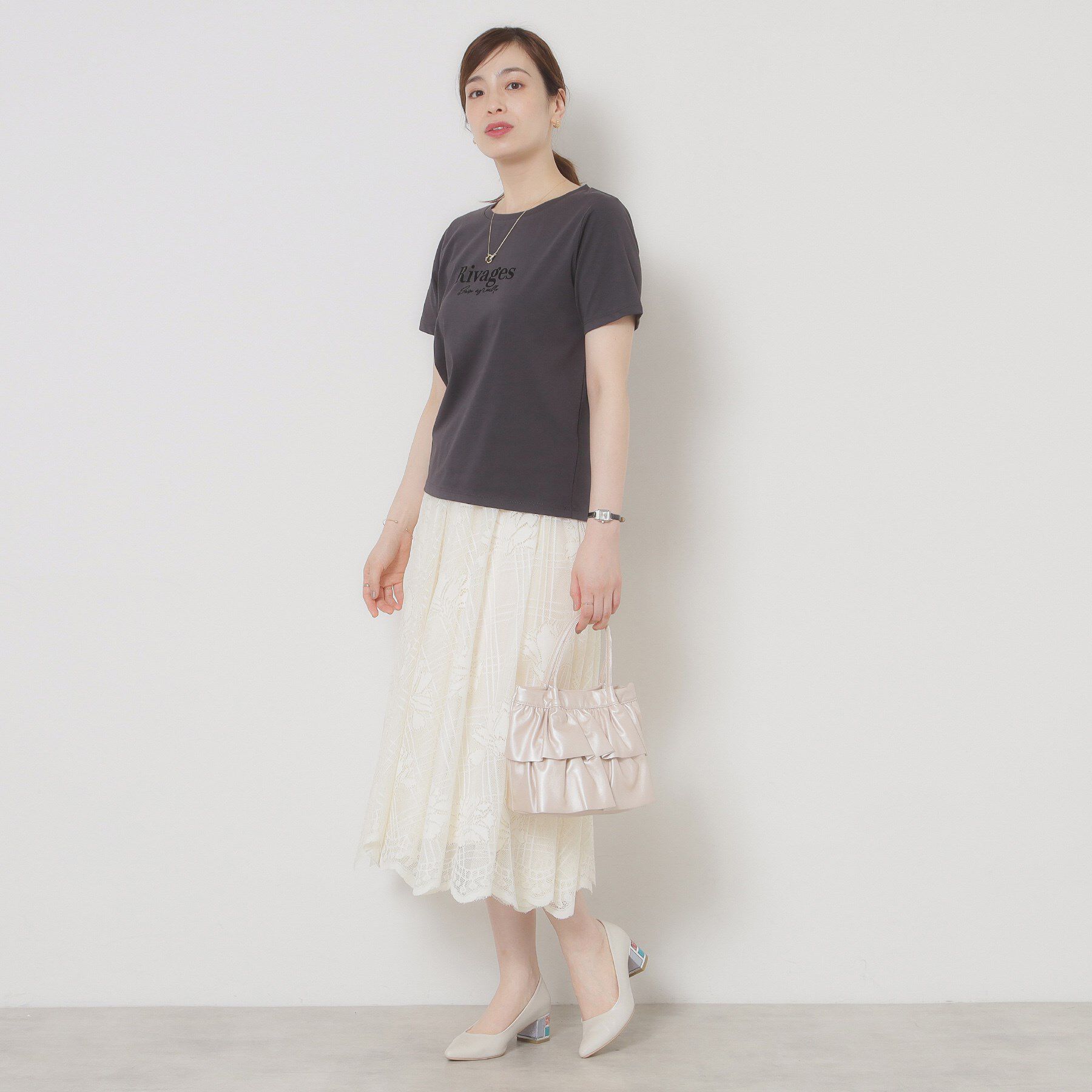 ITS&rsquo;DEMO「【接触冷感／洗濯機OK】フロッキープリントTシャツ」|Tシャツ・カットソー|