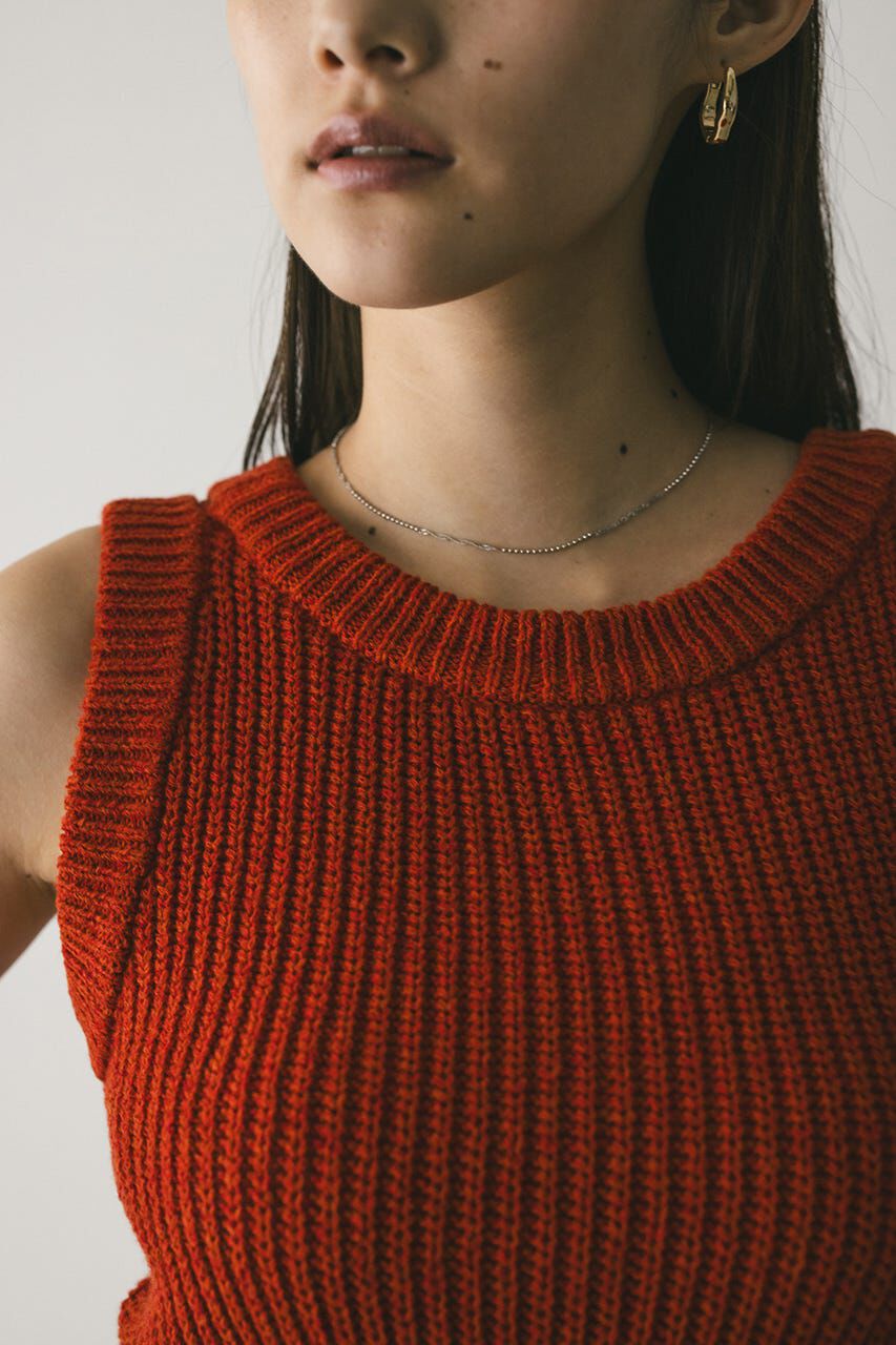 STYLEMIXER「2WAYペプラムニットタンク」|タンクトップ|