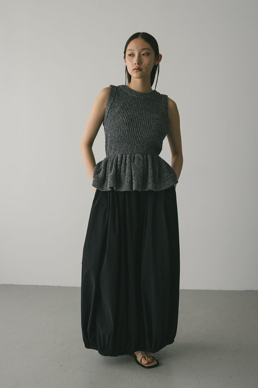 STYLEMIXER「2WAYペプラムニットタンク」|タンクトップ|GRY