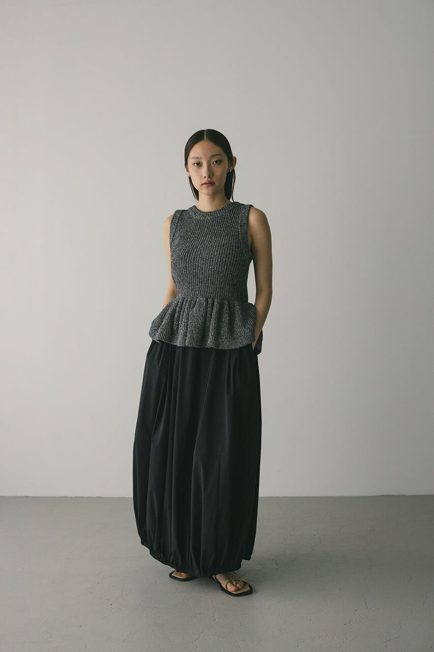 STYLEMIXER「2WAYペプラムニットタンク」|タンクトップ|