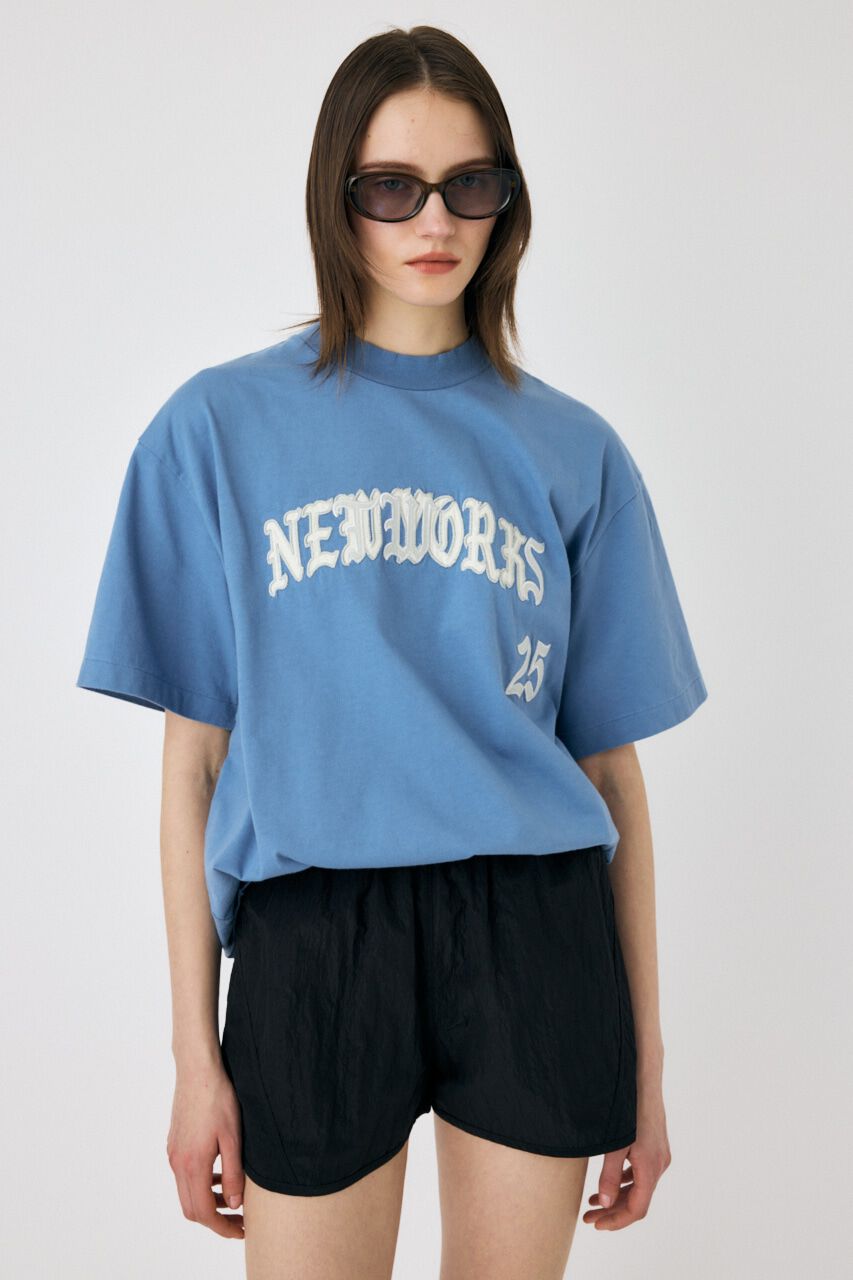 MOUSSY「NETWORKS FADED Tシャツ」|Tシャツ・カットソー|L/BLU1