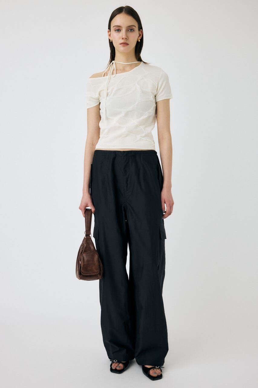 MOUSSY「NECK STRAP ジャガード TEE」|ニット・セーター|