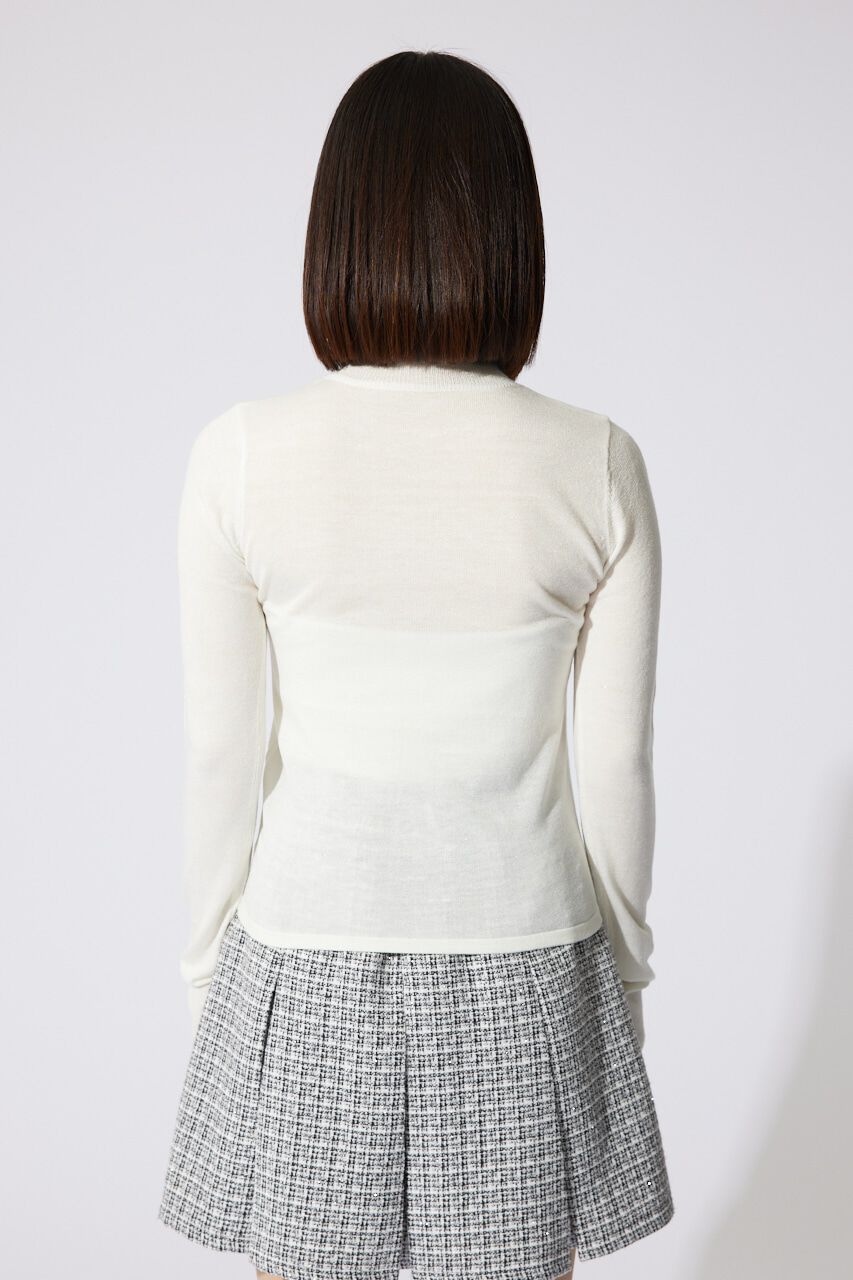 rienda「ハイネックシアーニットトップス」|ニット・セーター|