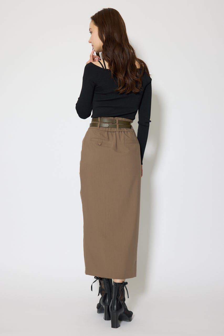 rienda「ダブルウエストデザインロングスカート」|スカート|