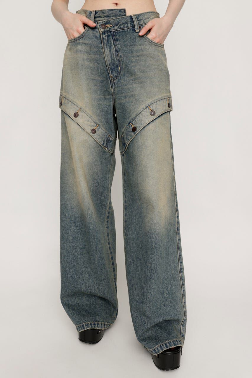 SLY「J／W SIDE OPEN STRAIGHT パンツ」|デニム|