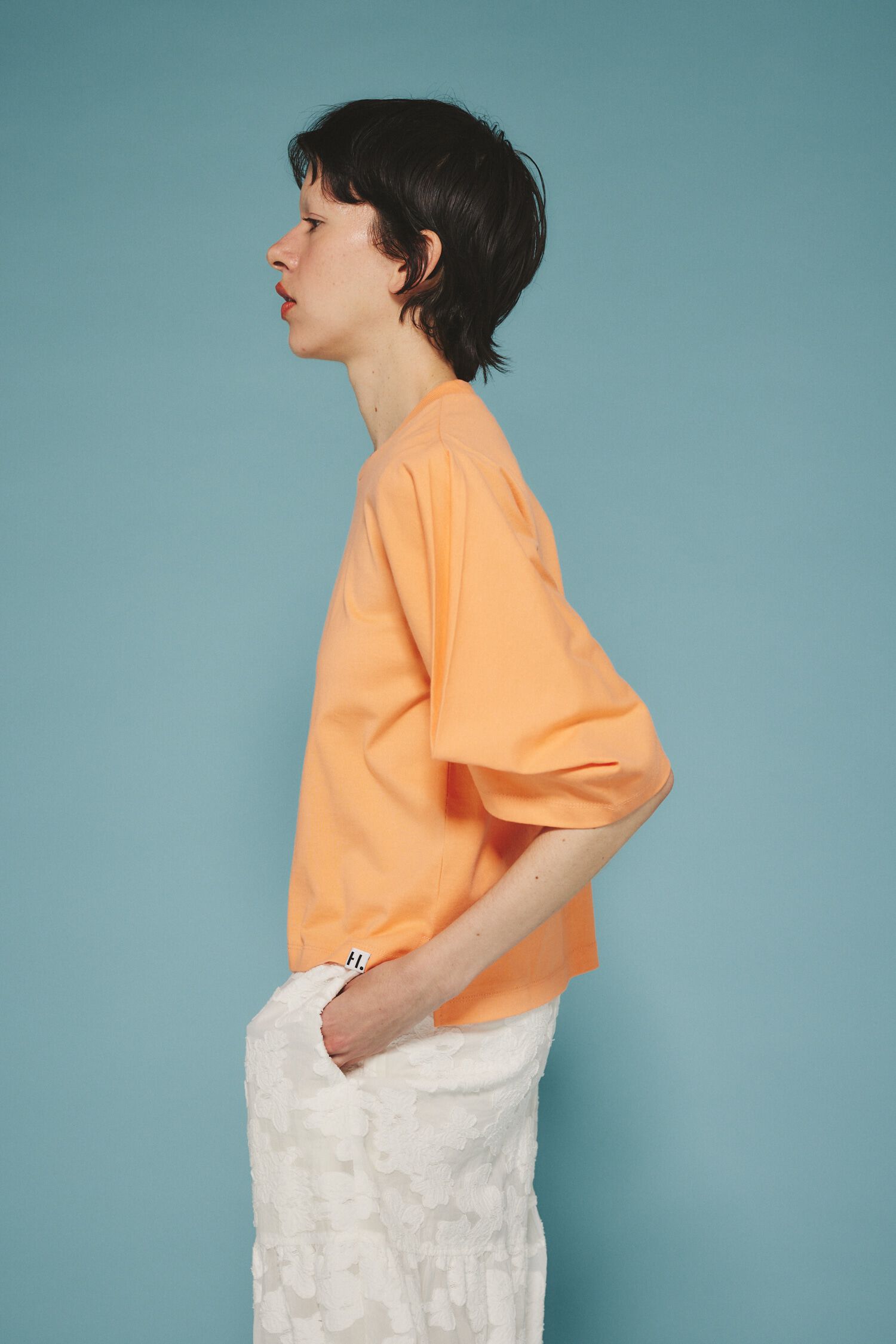 HeRIN.CYE「Tuck sleeve cut tops」|Tシャツ・カットソー|