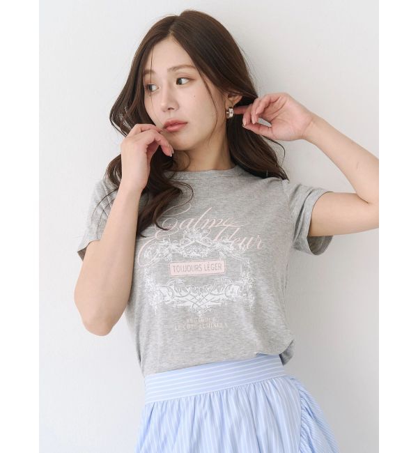 CALNAMUR「オーナメントモチーフプリントTシャツ」|Tシャツ・カットソー|